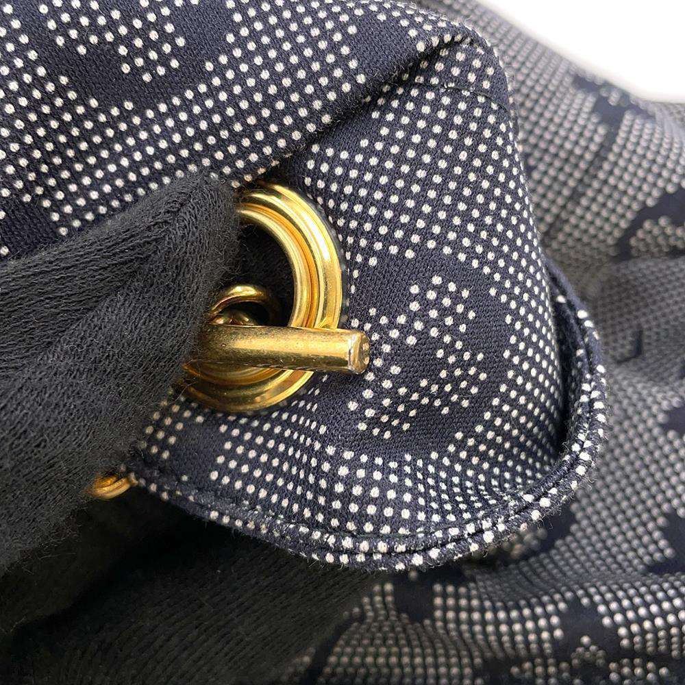 LOUIS VUITTON Monogram Mahina ChainShoulder TShirt Size M Navy1ABCC8 Cotton100%