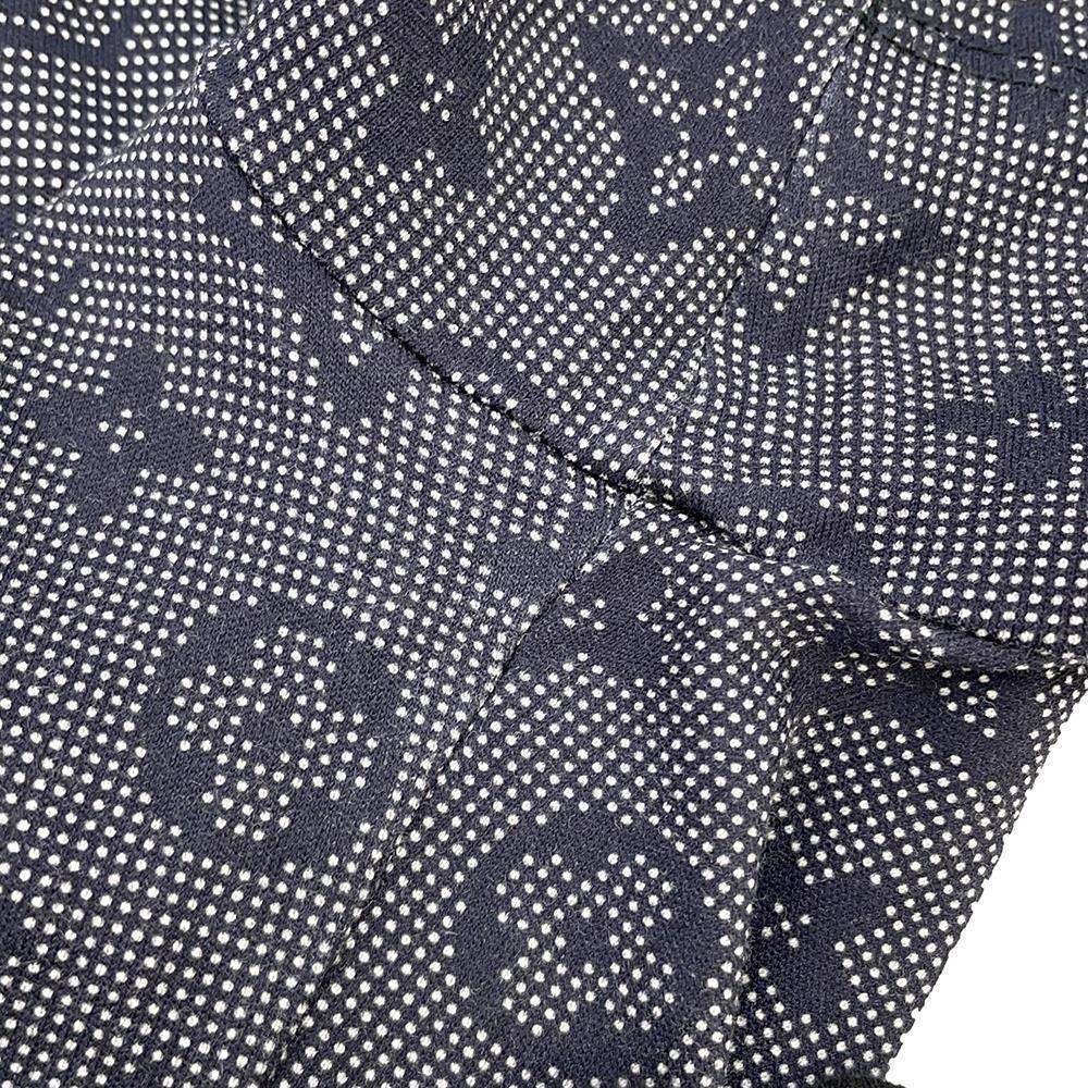 LOUIS VUITTON Monogram Mahina ChainShoulder TShirt Size M Navy1ABCC8 Cotton100%