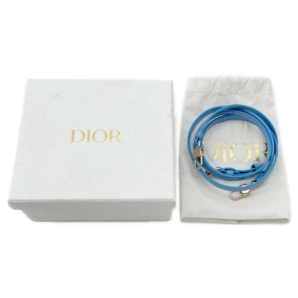Dior Lady Dior Vanity 2way Bag Light Blue S0935OWCB Patent Leather Size micro