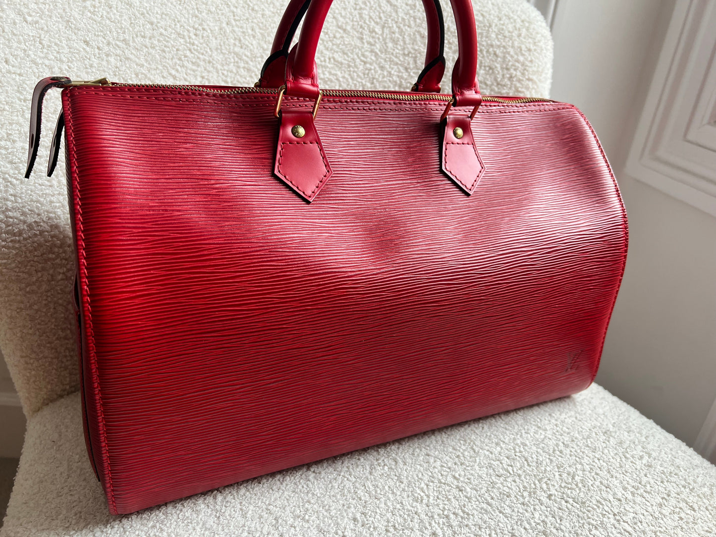 Louis Vuitton Speedy 35 Red Epi