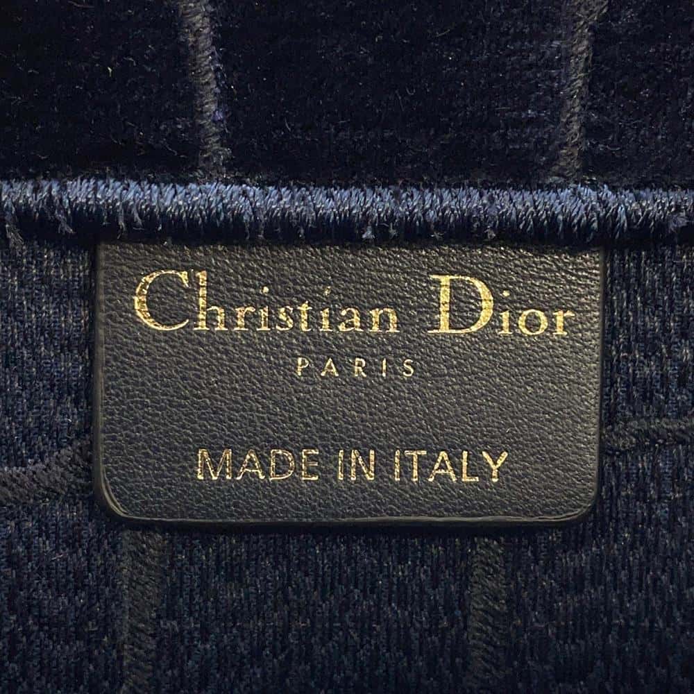 Dior Book tote Navy Velvet Size Large
