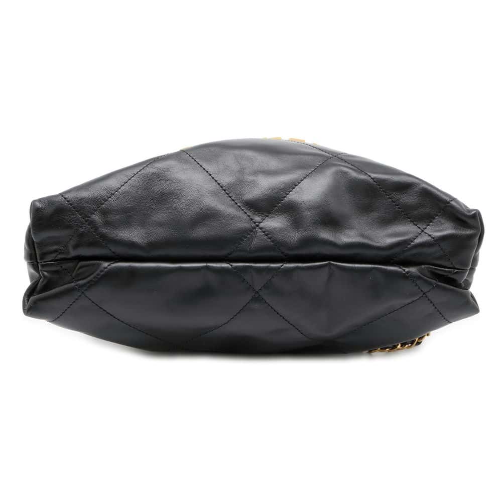 CHANEL CHANEL 22 Backpack Black AS3859 Shiny Calf Leather