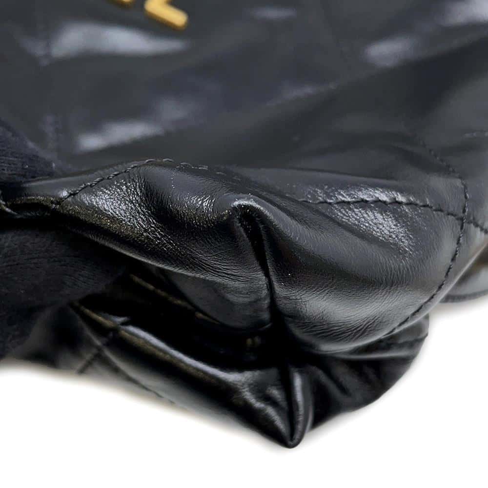 CHANEL CHANEL 22 Backpack Black AS3859 Shiny Calf Leather