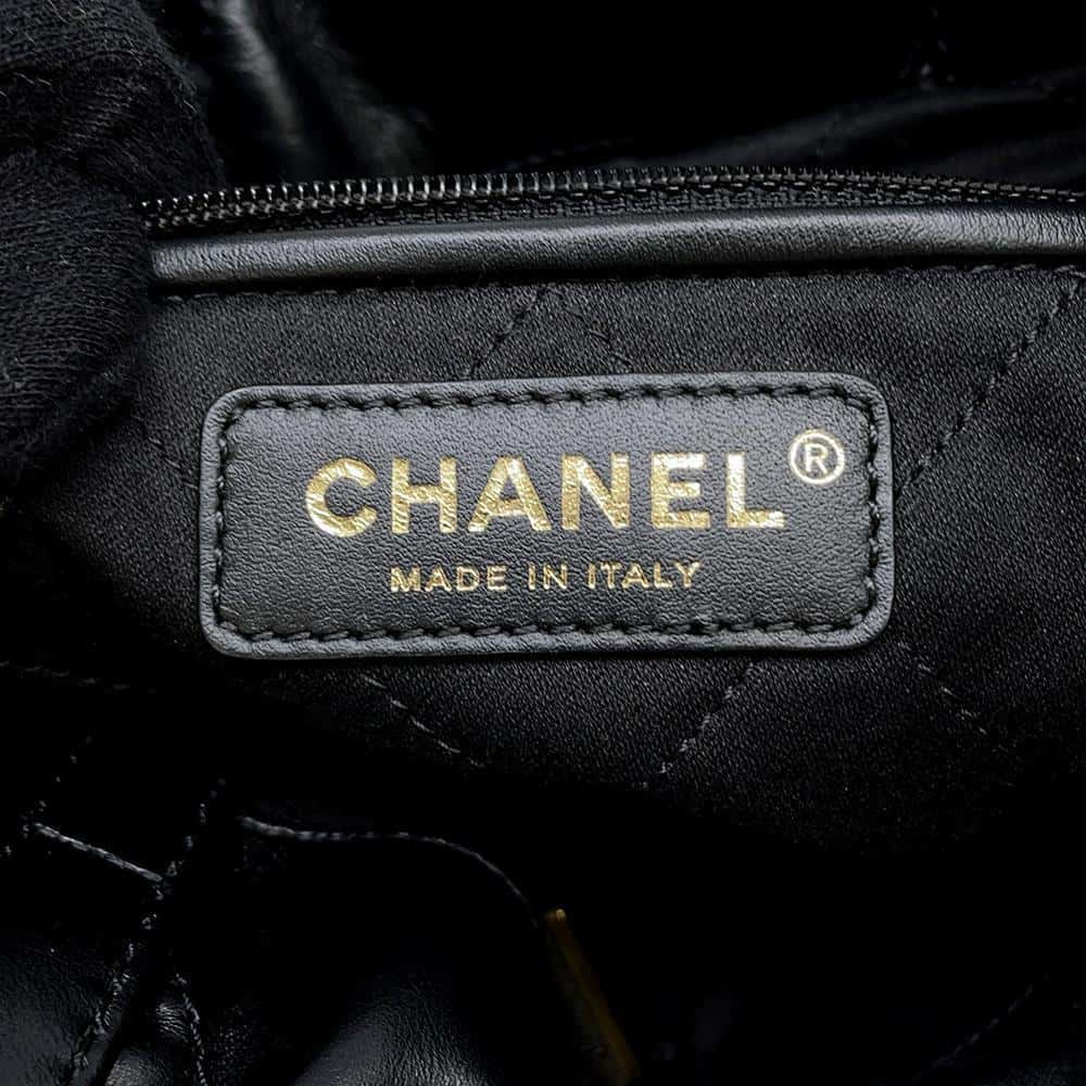 CHANEL CHANEL 22 Backpack Black AS3859 Shiny Calf Leather