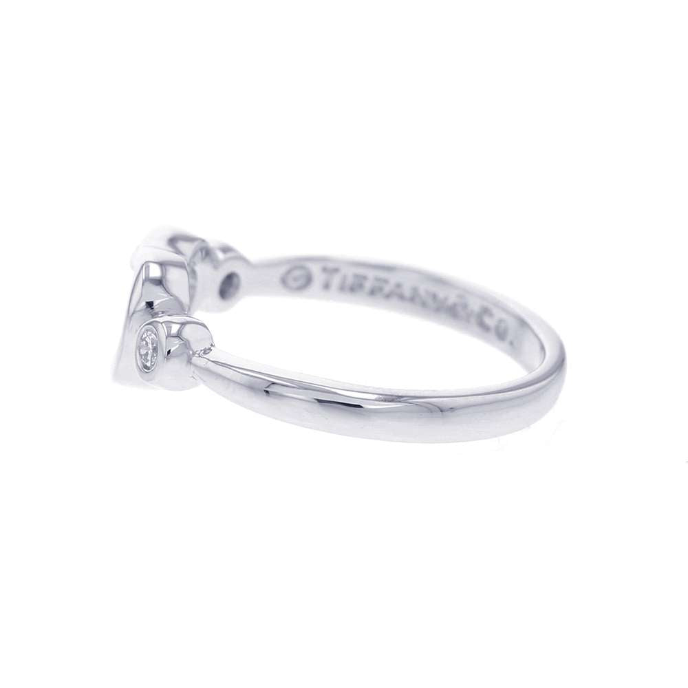 TIFFANY&Co. Open Heart Da Earring Size Approximately No. 9 Pt950