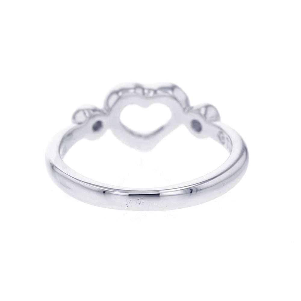 TIFFANY&Co. Open Heart Da Earring Size Approximately No. 9 Pt950