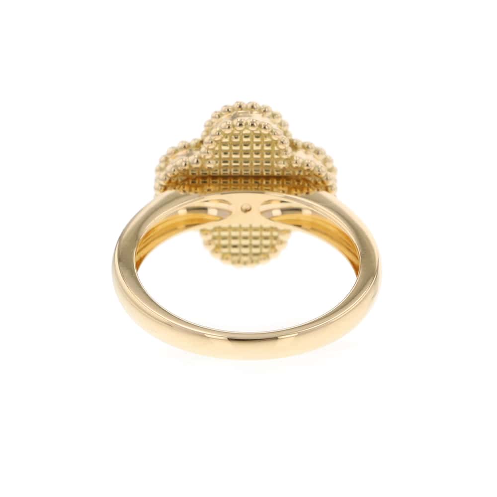 Van Cleef & Arpels Vintage Alhambra Ring Size 55/#15VCARO3QM55/VCARO3QM00 18K Yellow Gold
