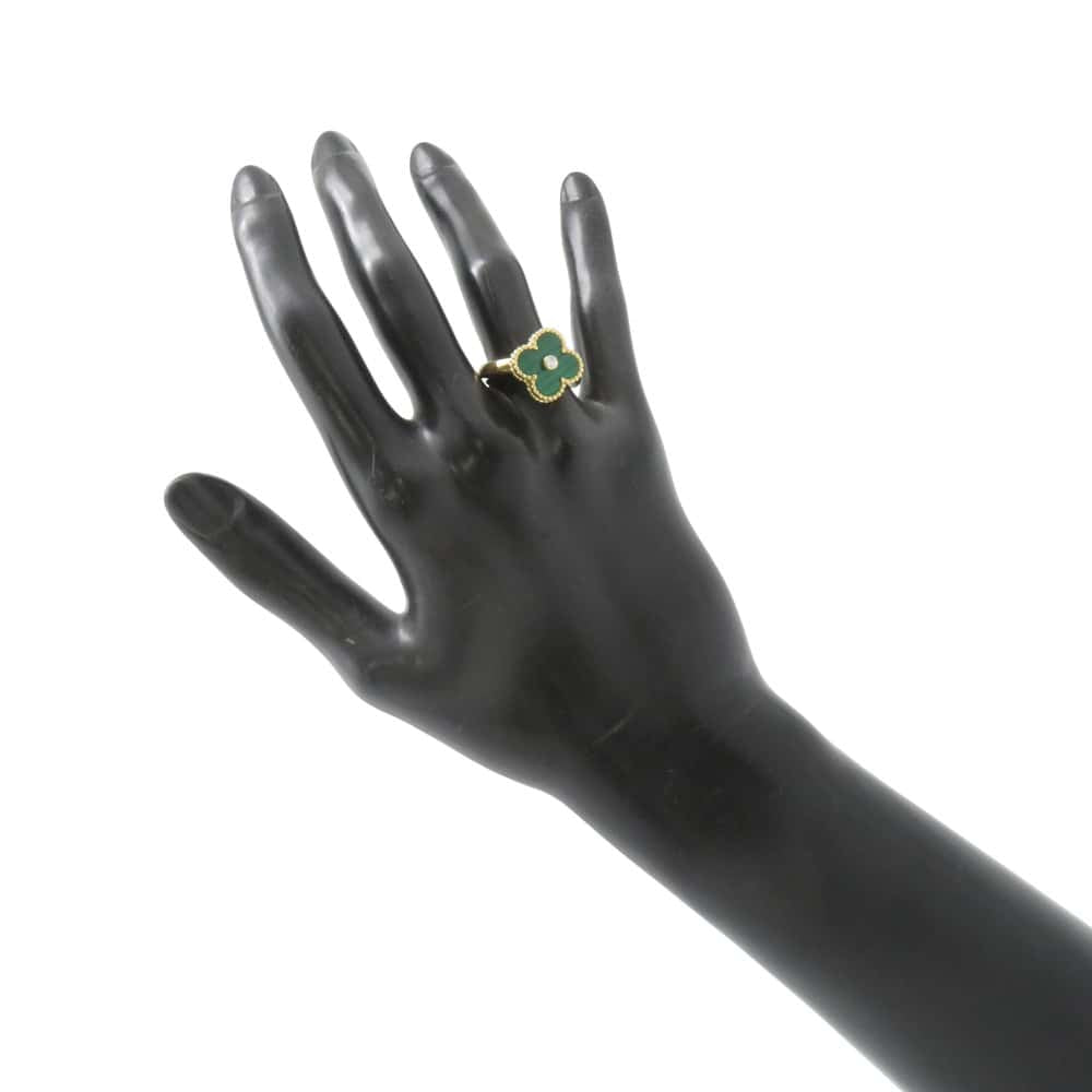 Van Cleef & Arpels Vintage Alhambra Ring Size 55/#15VCARO3QM55/VCARO3QM00 18K Yellow Gold
