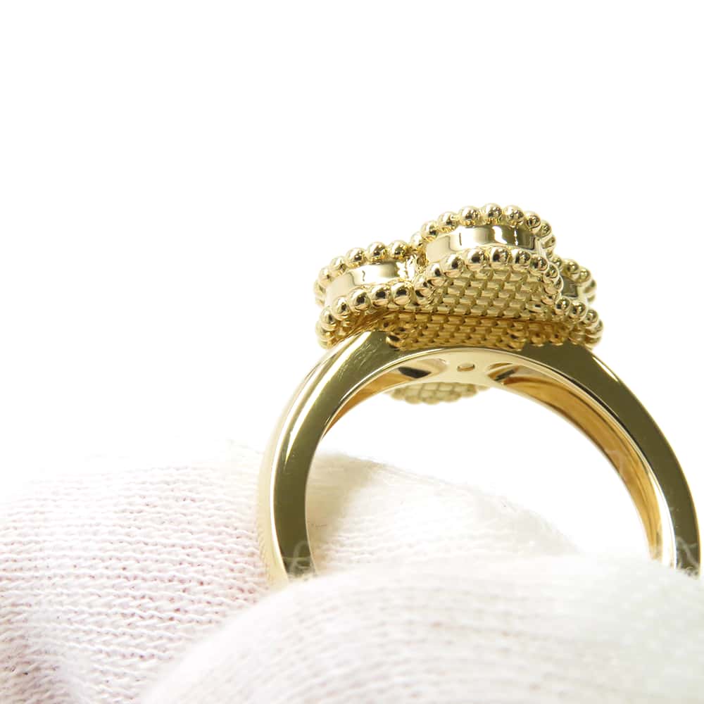 Van Cleef & Arpels Vintage Alhambra Ring Size 55/#15VCARO3QM55/VCARO3QM00 18K Yellow Gold