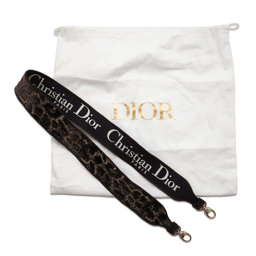 Dior Lady Dee Light Leopard Brown/Red/Yellow M0565OTGT Velvet Size Medium