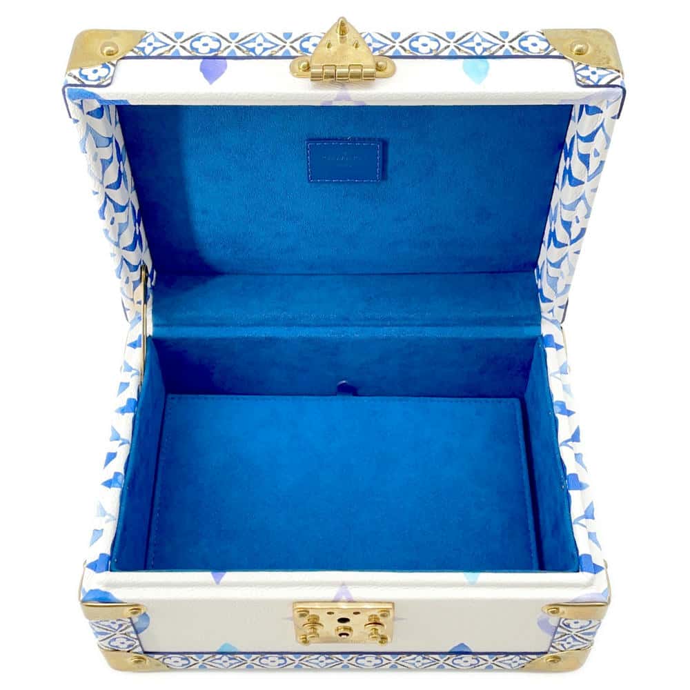 LOUIS VUITTON Coffret Tresor White/BlueM10250 Monogram Visor Pool Size 24