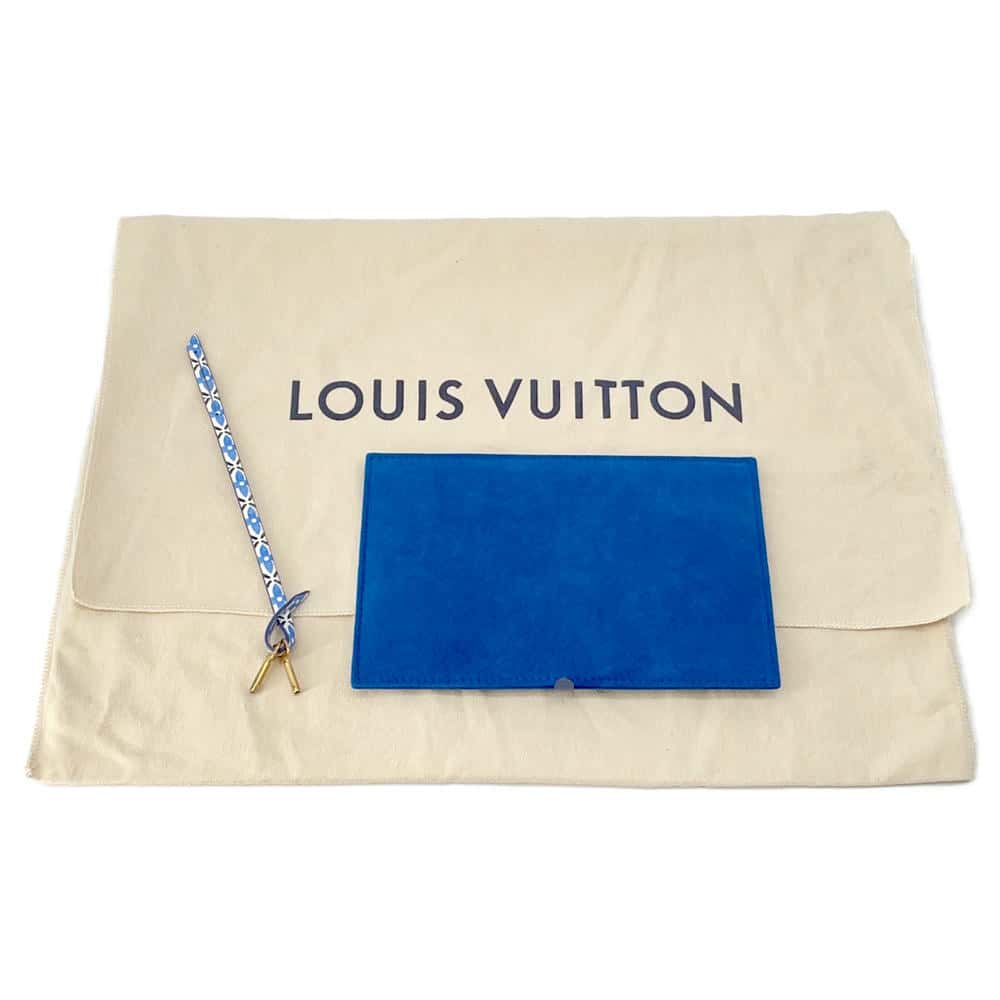 LOUIS VUITTON Coffret Tresor White/BlueM10250 Monogram Visor Pool Size 24