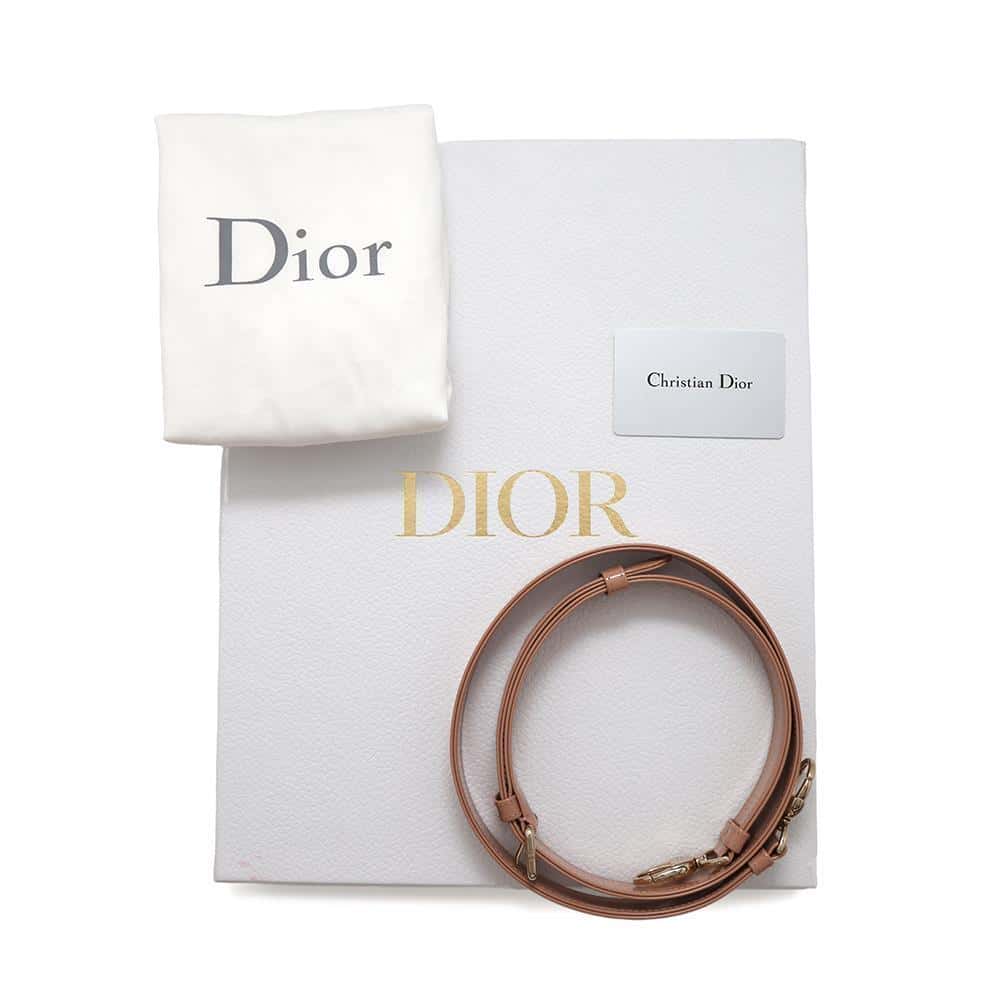 Dior Lady Dior 2WAY Handbag Pink M0565OWCB Patent Leather Size Medium