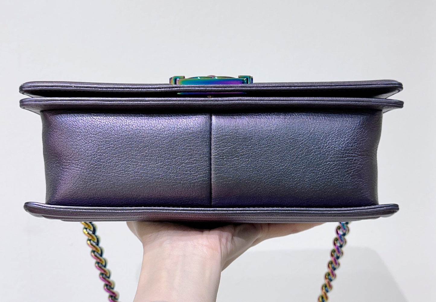 Chanel LeBoy Bag Old Medium Calfskin Purple