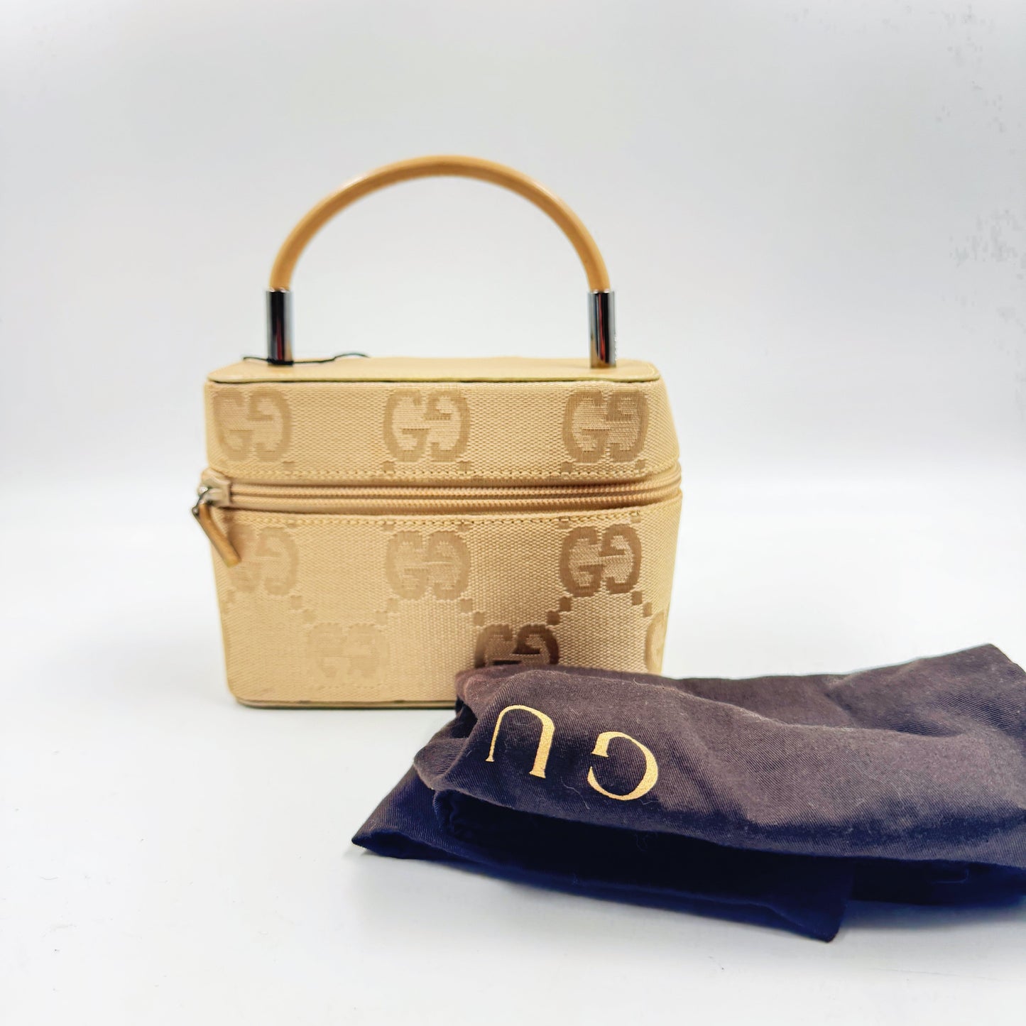 Gucci Beige GG Canvas Vanity Bag TWS