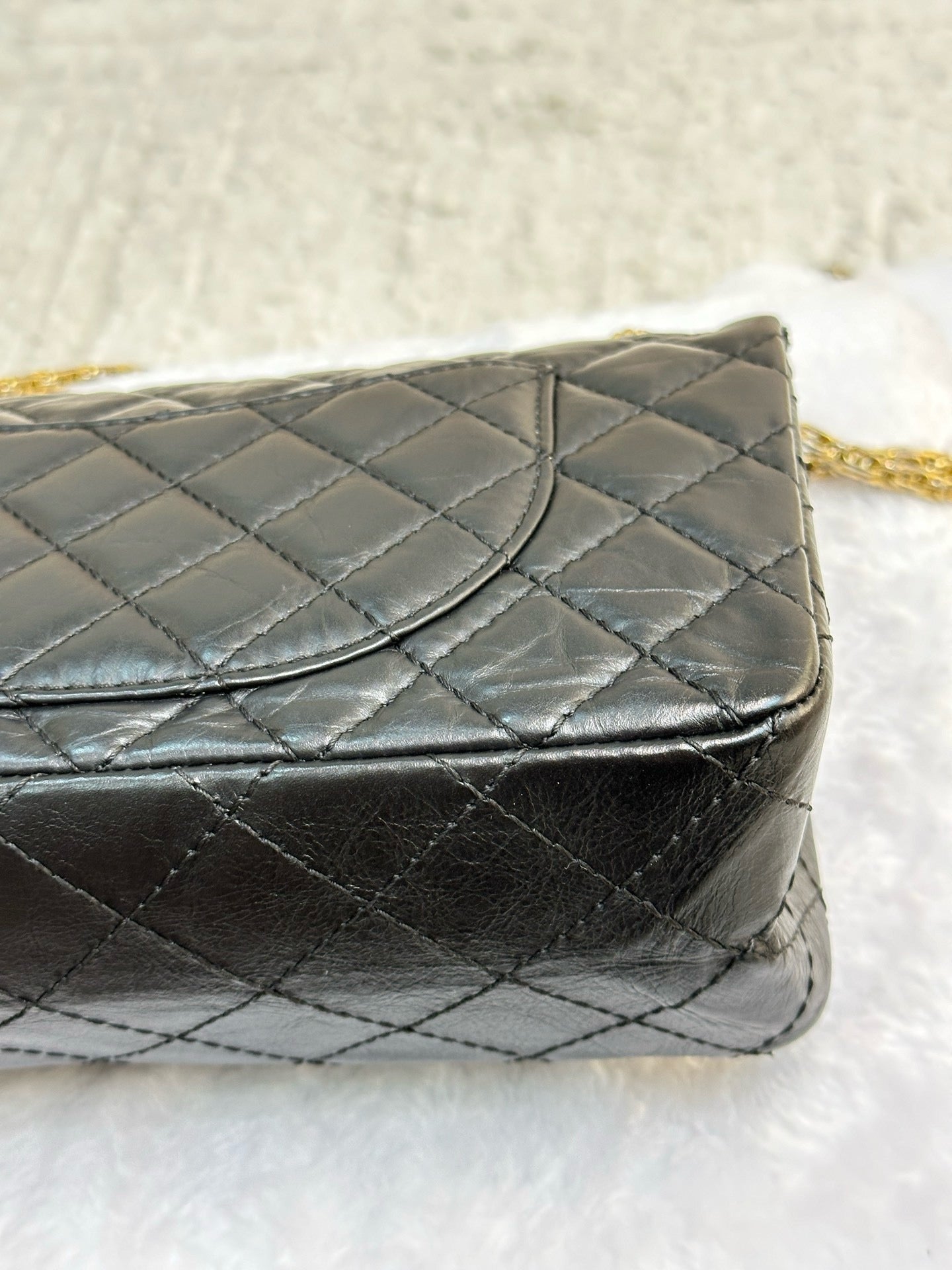 Chanel Small 2.55 Reissue Aged Calfskin Lucky Charms 225 Flap Black GHW