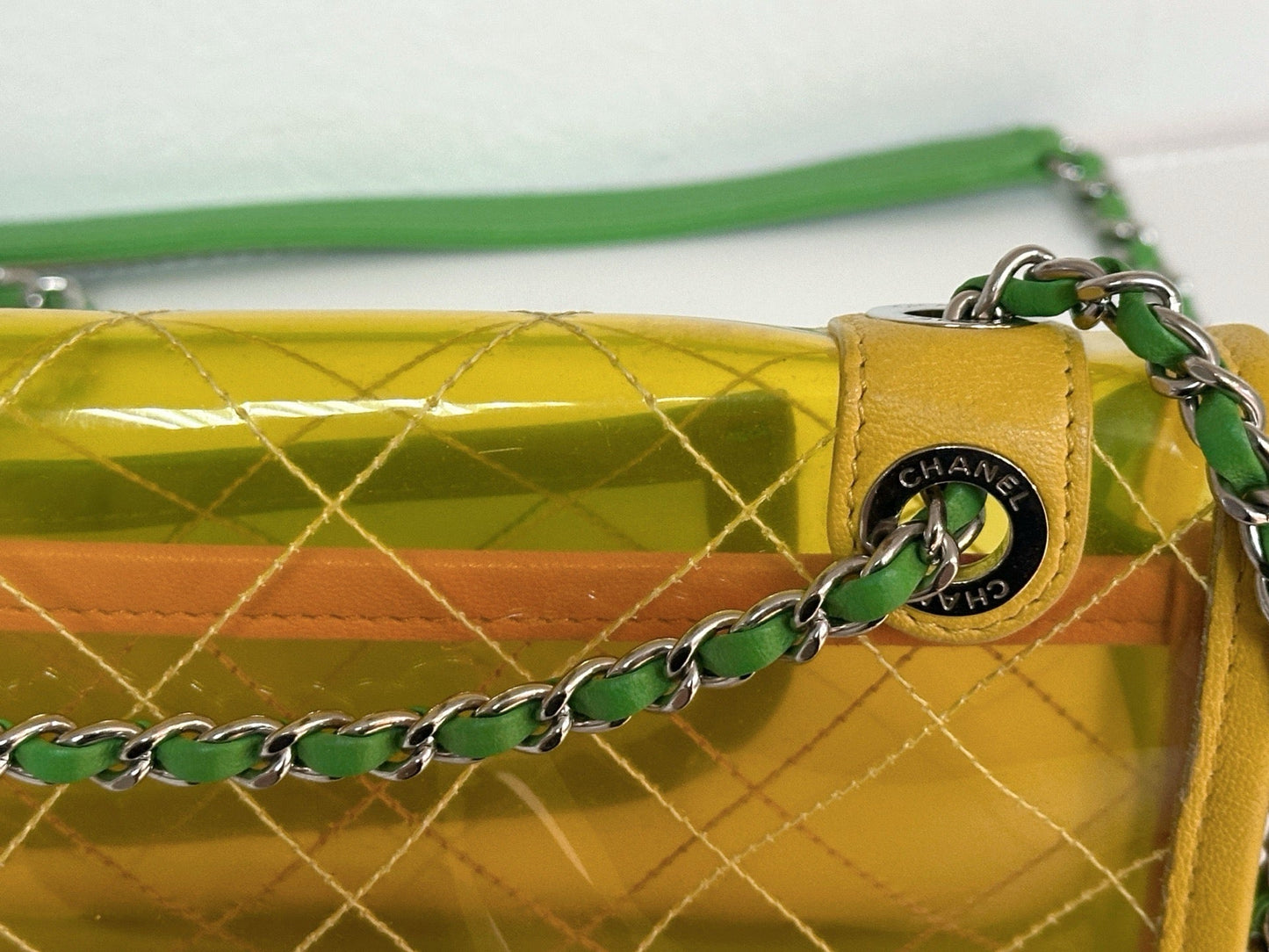 Chanel Yellow Coco Splash PVC Small Flap Bag holo 2589