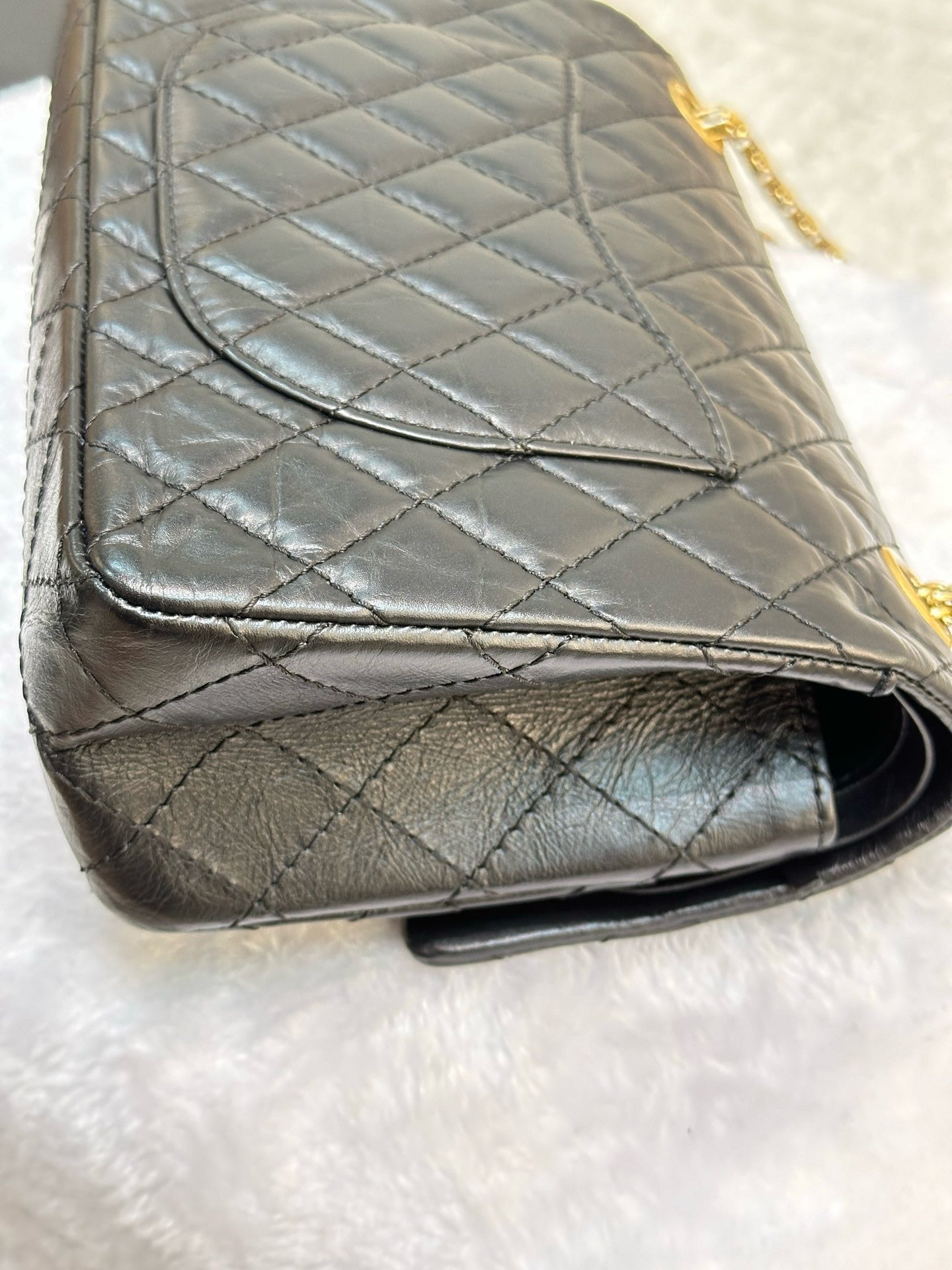 Chanel Small 2.55 Reissue Aged Calfskin Lucky Charms 225 Flap Black GHW