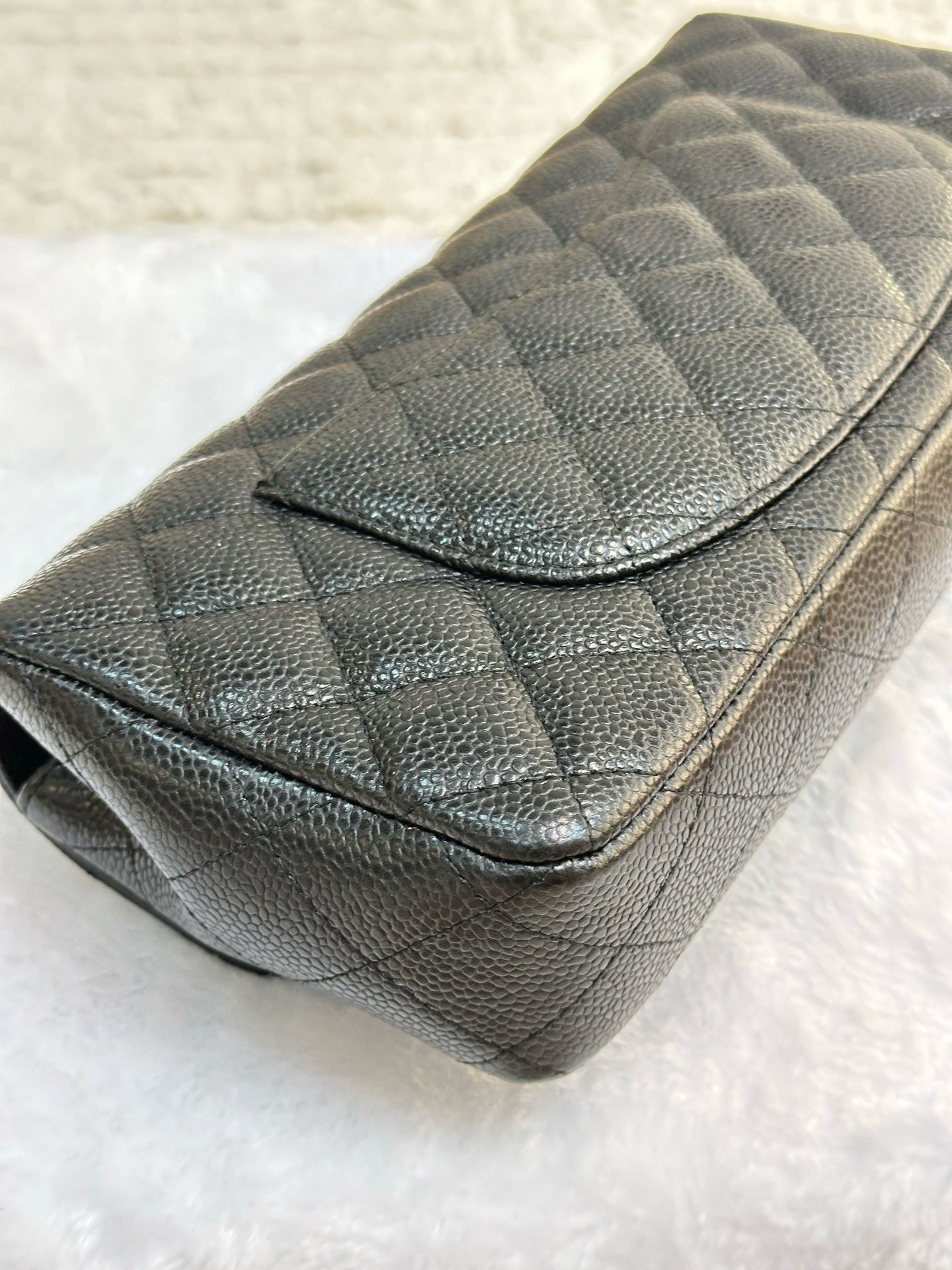 Chanel Caviar East West Flap Bag Black GHW