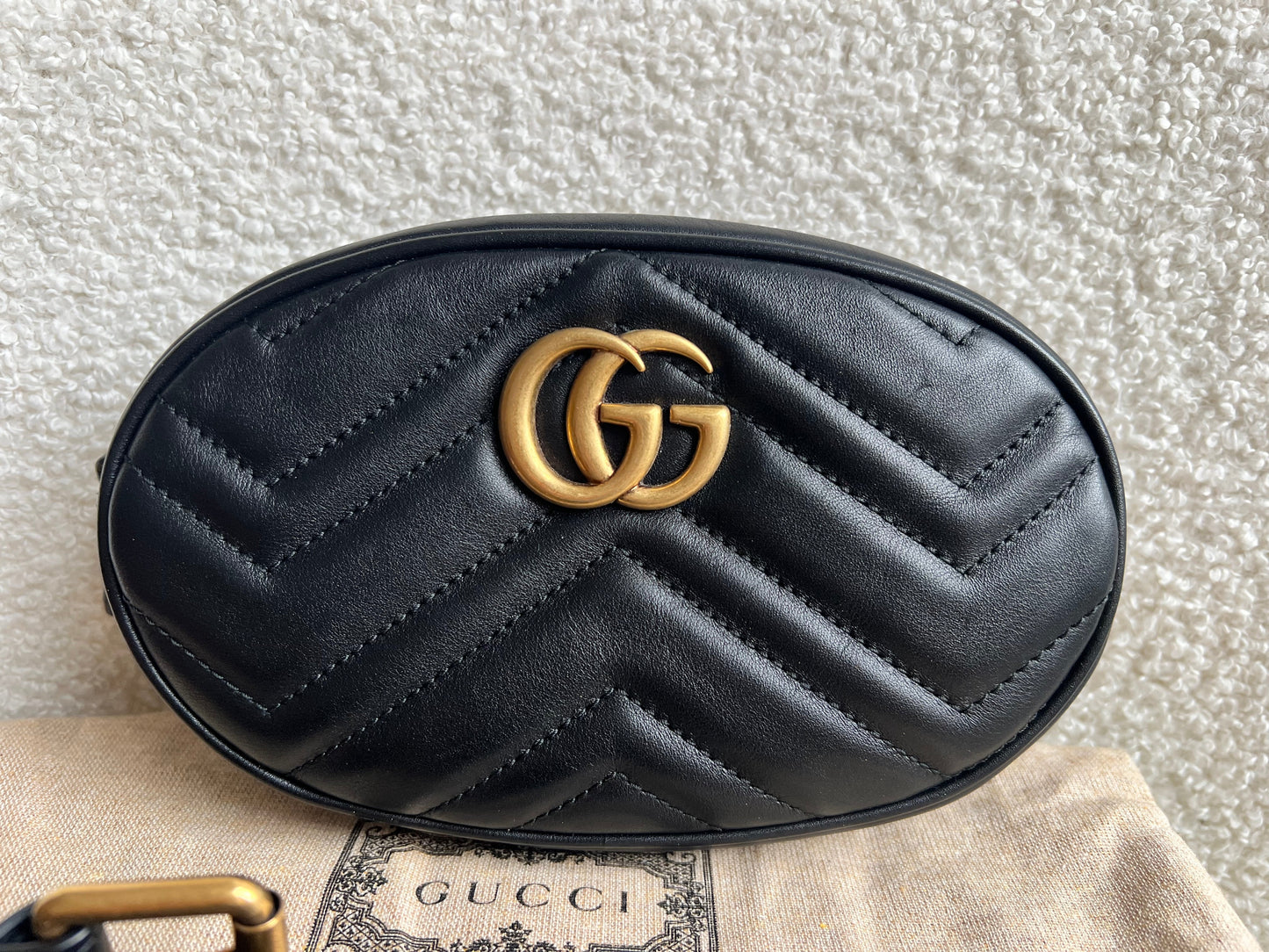 Gucci GG Hibiscus Black Marmont Belt Bag (RRP £895)