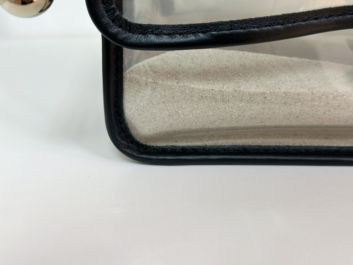 Chanel Medium Lambskin CoCo Sand PVC Sand By The Sea Flap With Pearl Strap Black 2745 holo card