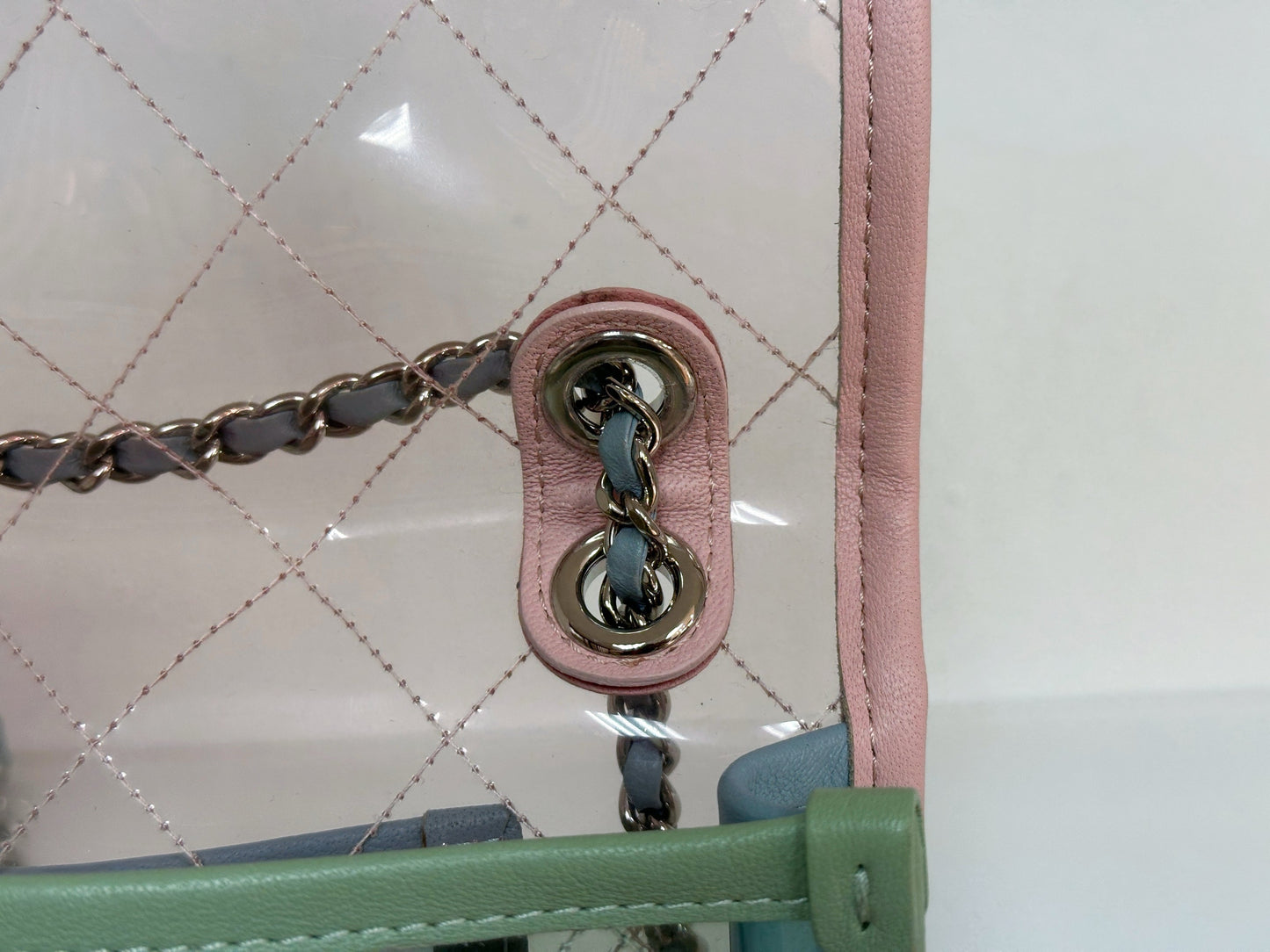Chanel Coco Splash PVC Mini Flap Bag Pink/Blue/Green 2576 holo