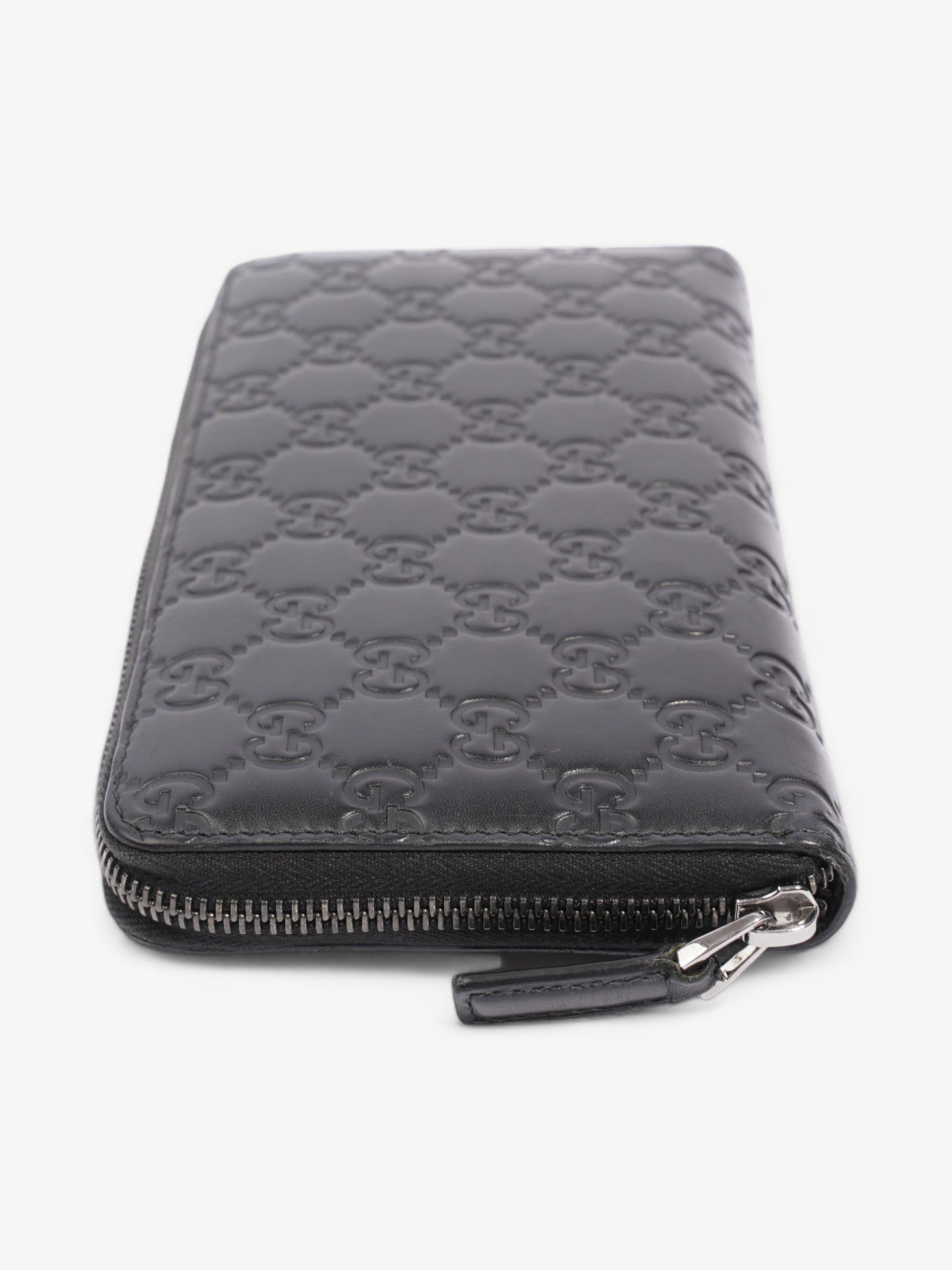 Gucci Guccissima Zip Around Wallet Black Leather