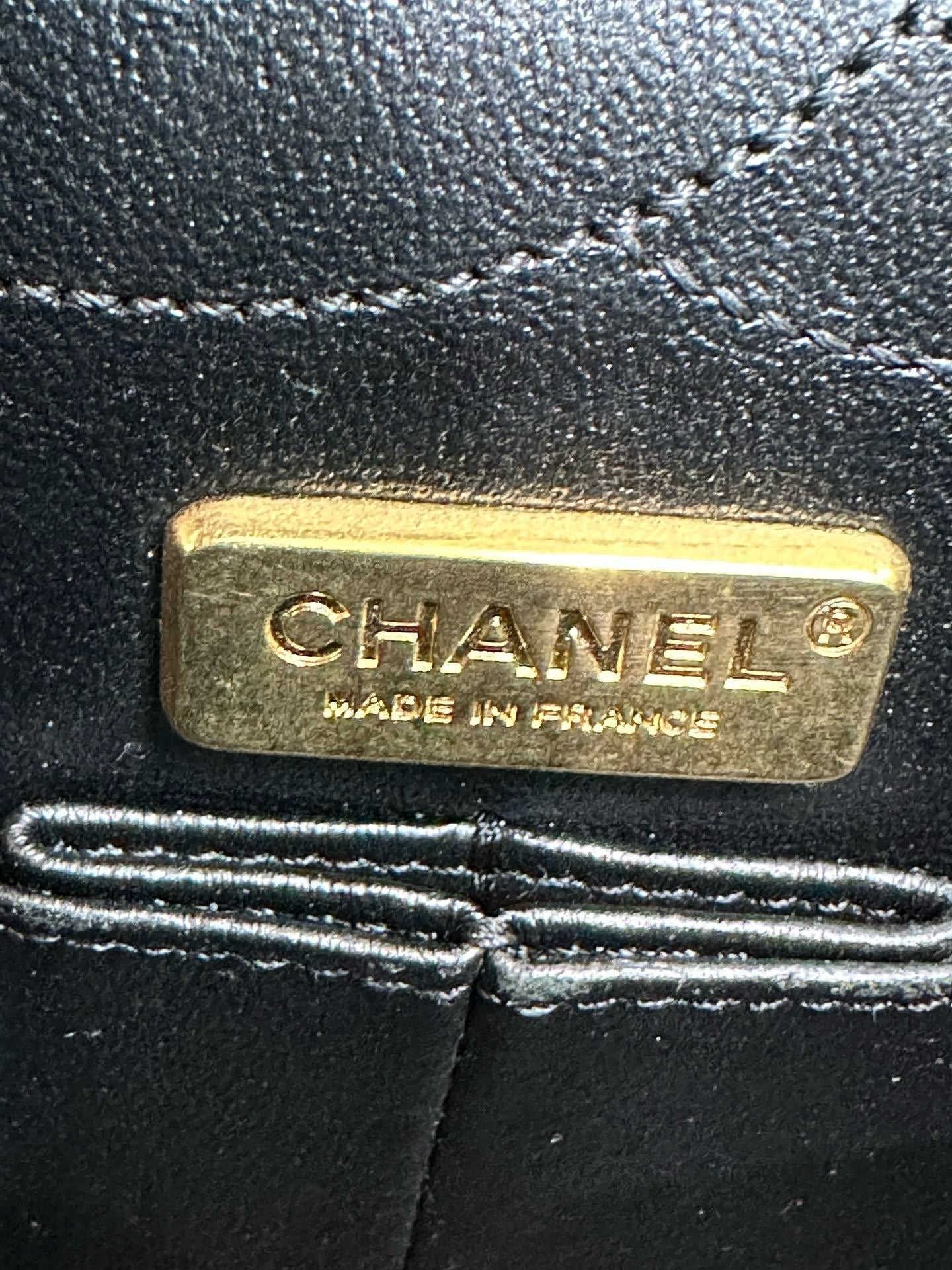 Chanel Small 2.55 Reissue Aged Calfskin Lucky Charms 225 Flap Black GHW