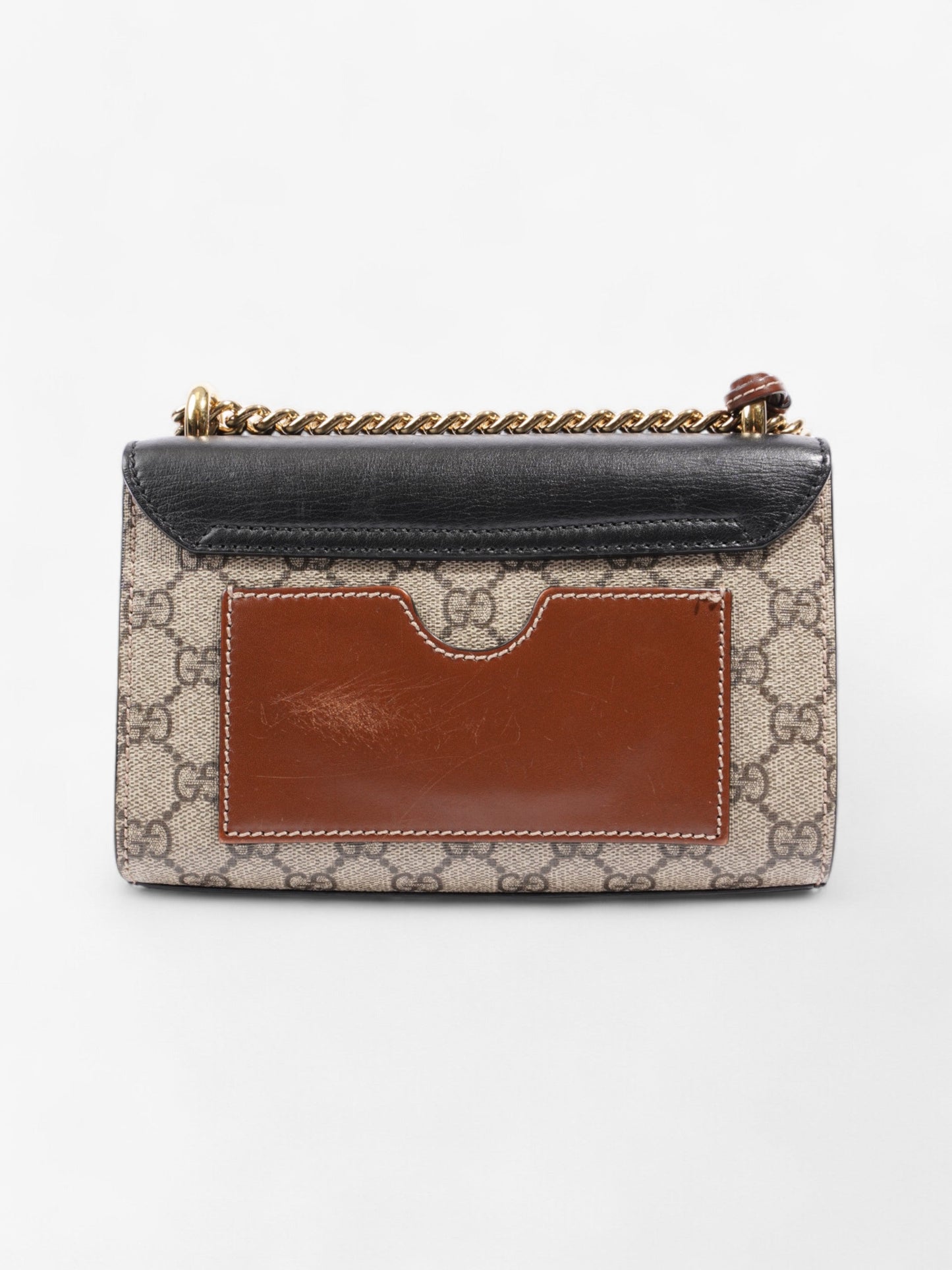 Gucci Padlock Shoulder Bag Black / Supreme Leather Mini