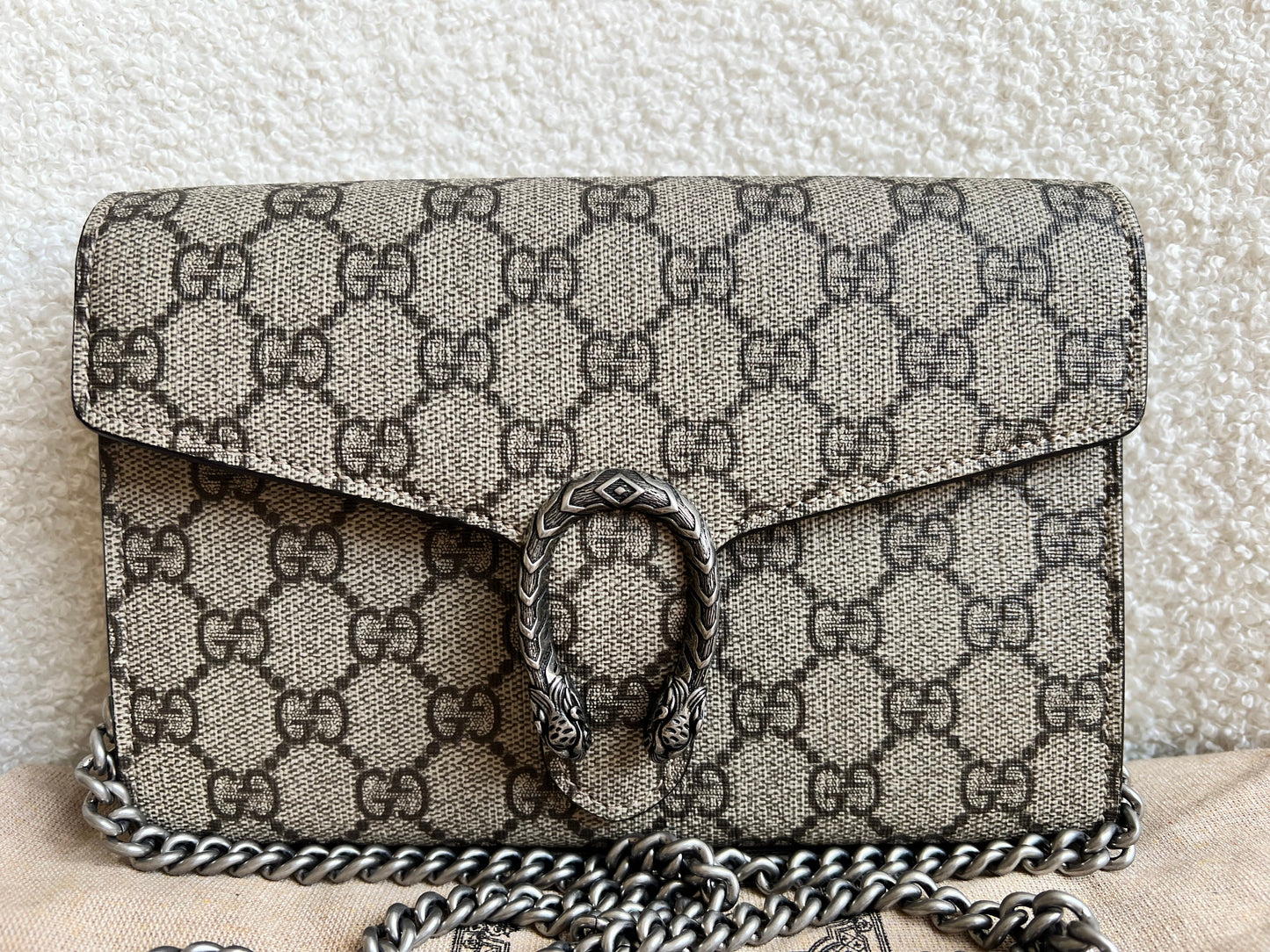 Gucci Dionysus GG Supreme Chain Wallet (RRP £1250)