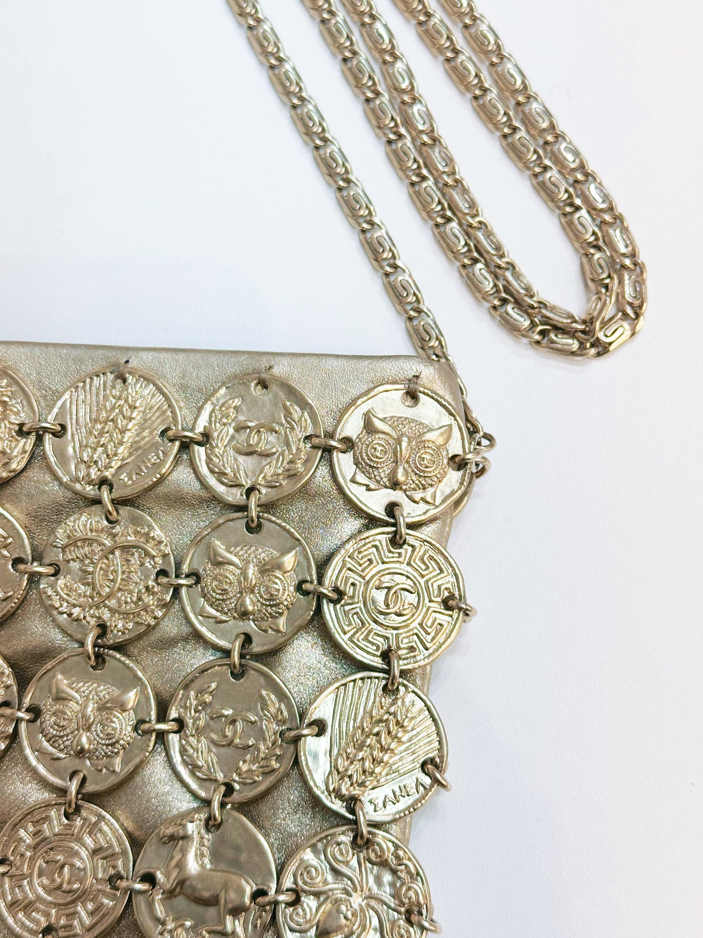 Chanel 18C Gold Medal Evening in Greece Bag Style 2488 holo card