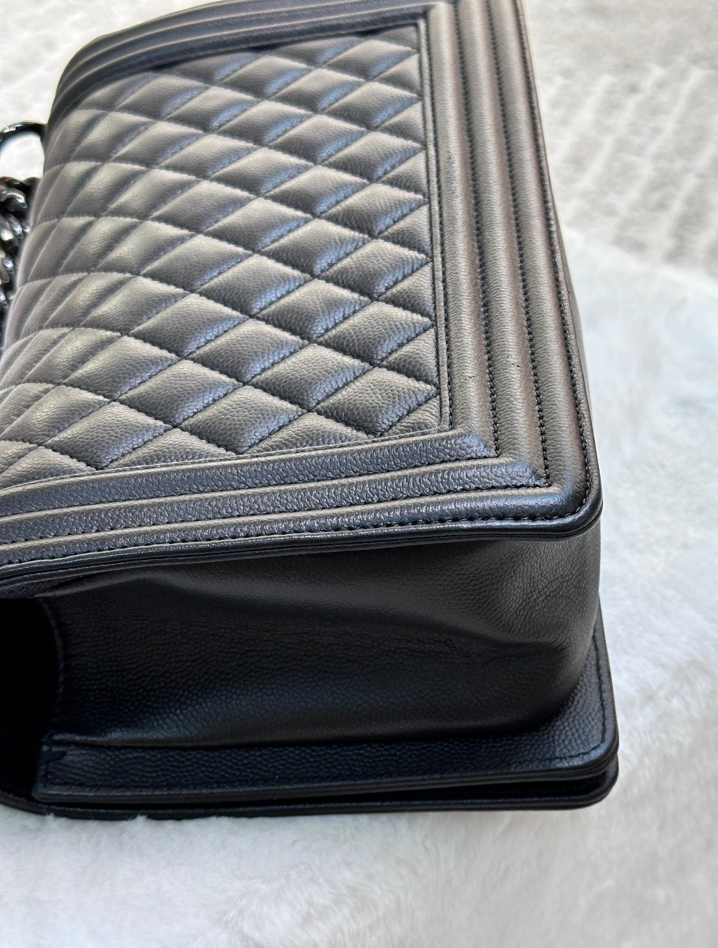 CHANEL Medium LeBoy So Black Caviar Leather Bag