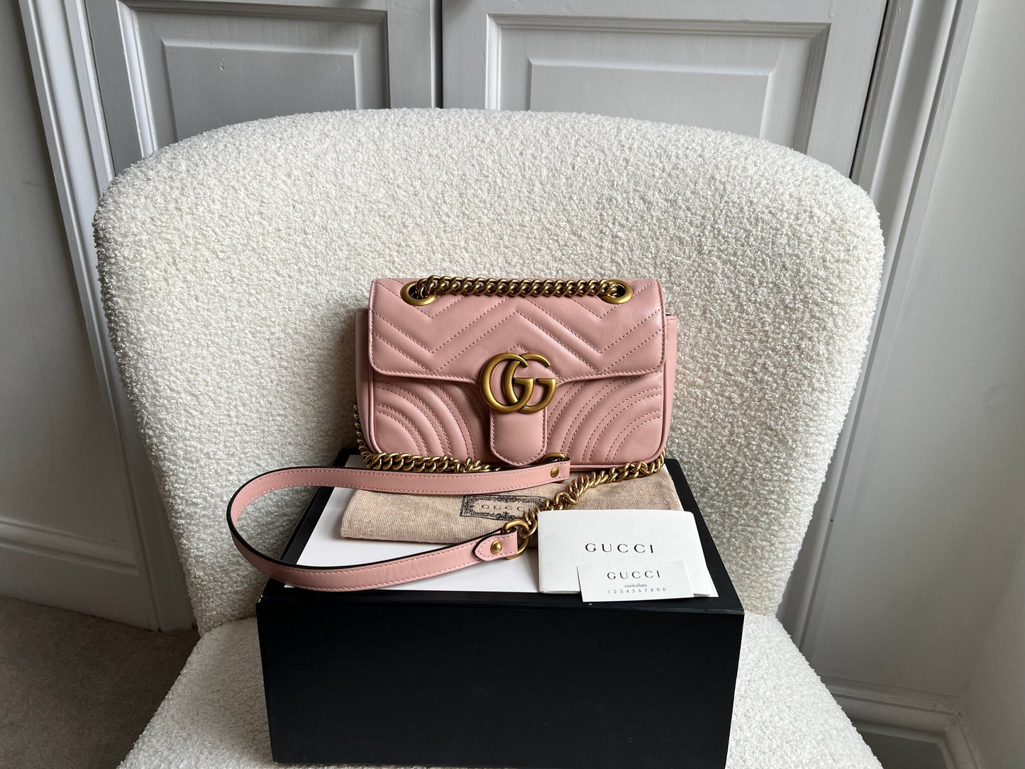 Gucci Pink Marmont Mini Shoulder Bag (RRP £1,890)