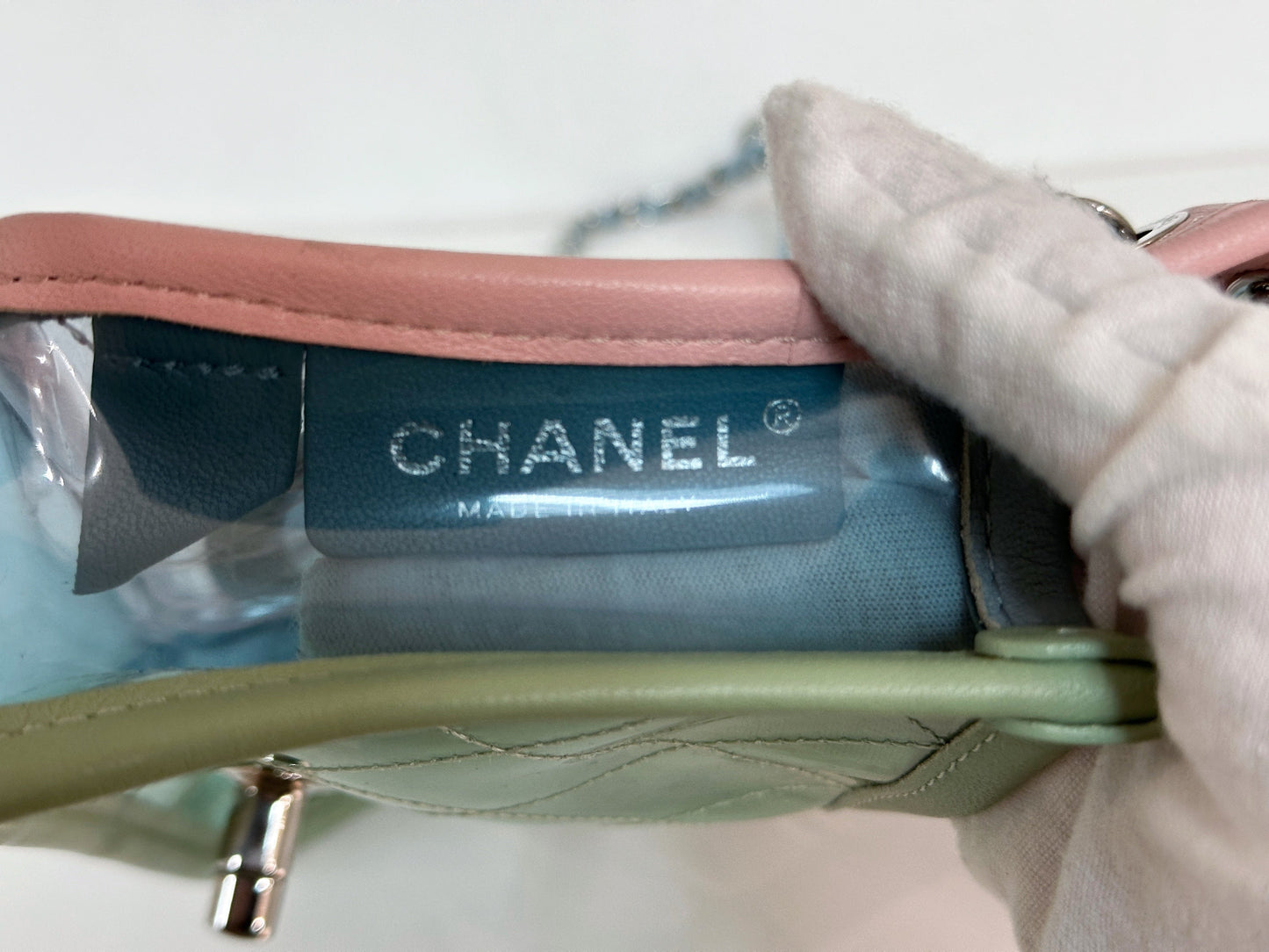 Chanel Coco Splash PVC Mini Flap Bag Pink/Blue/Green 2576 holo