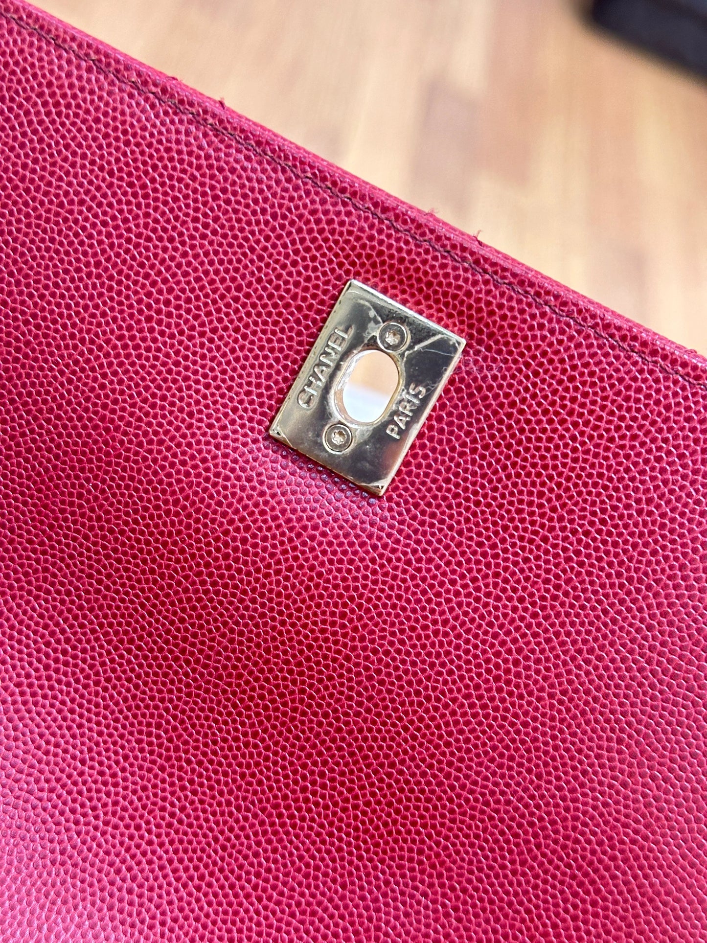 CHANEL Small Business Affinity Bag Red