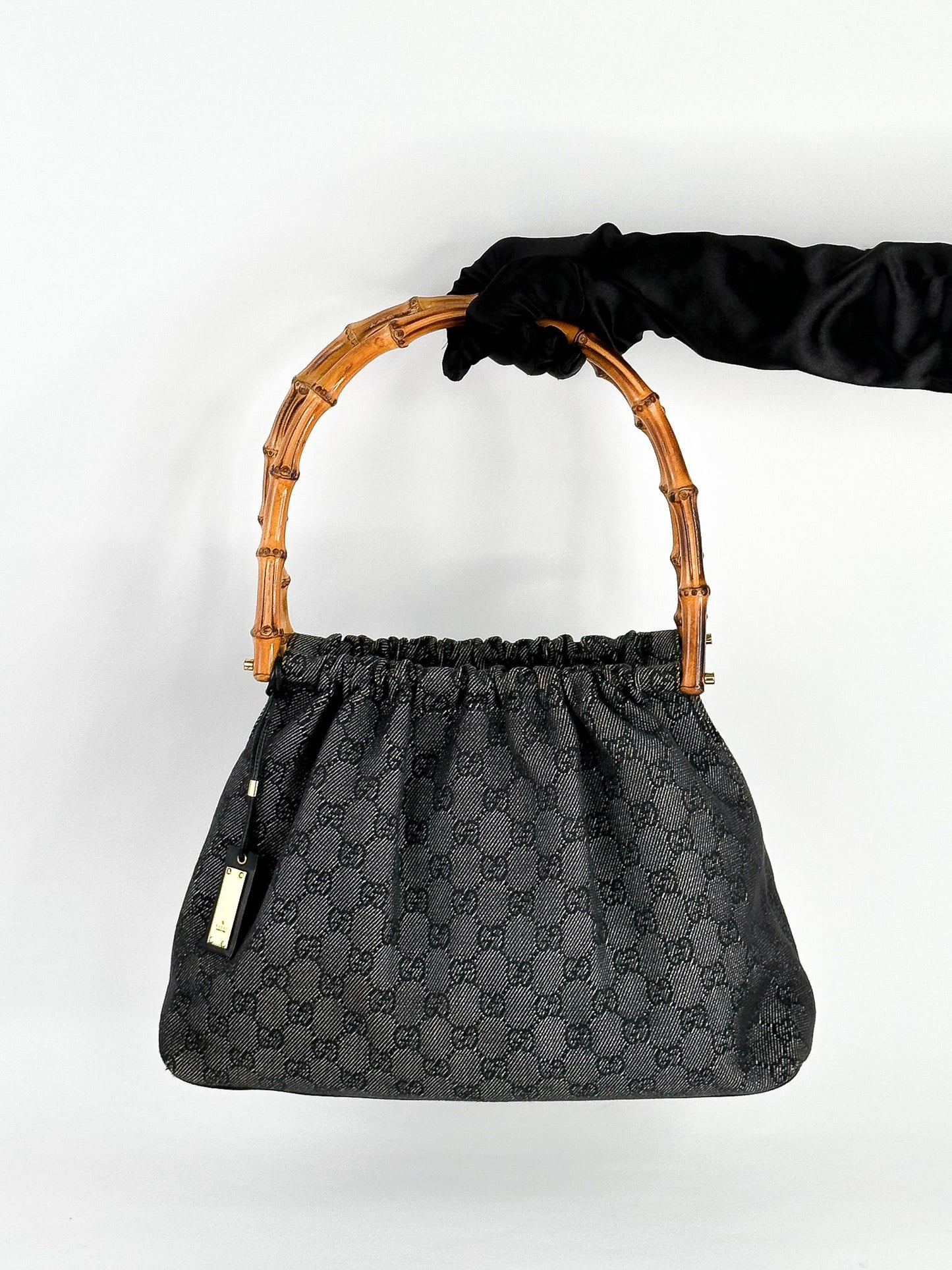 Gucci Bamboo GG Canvas Handbag