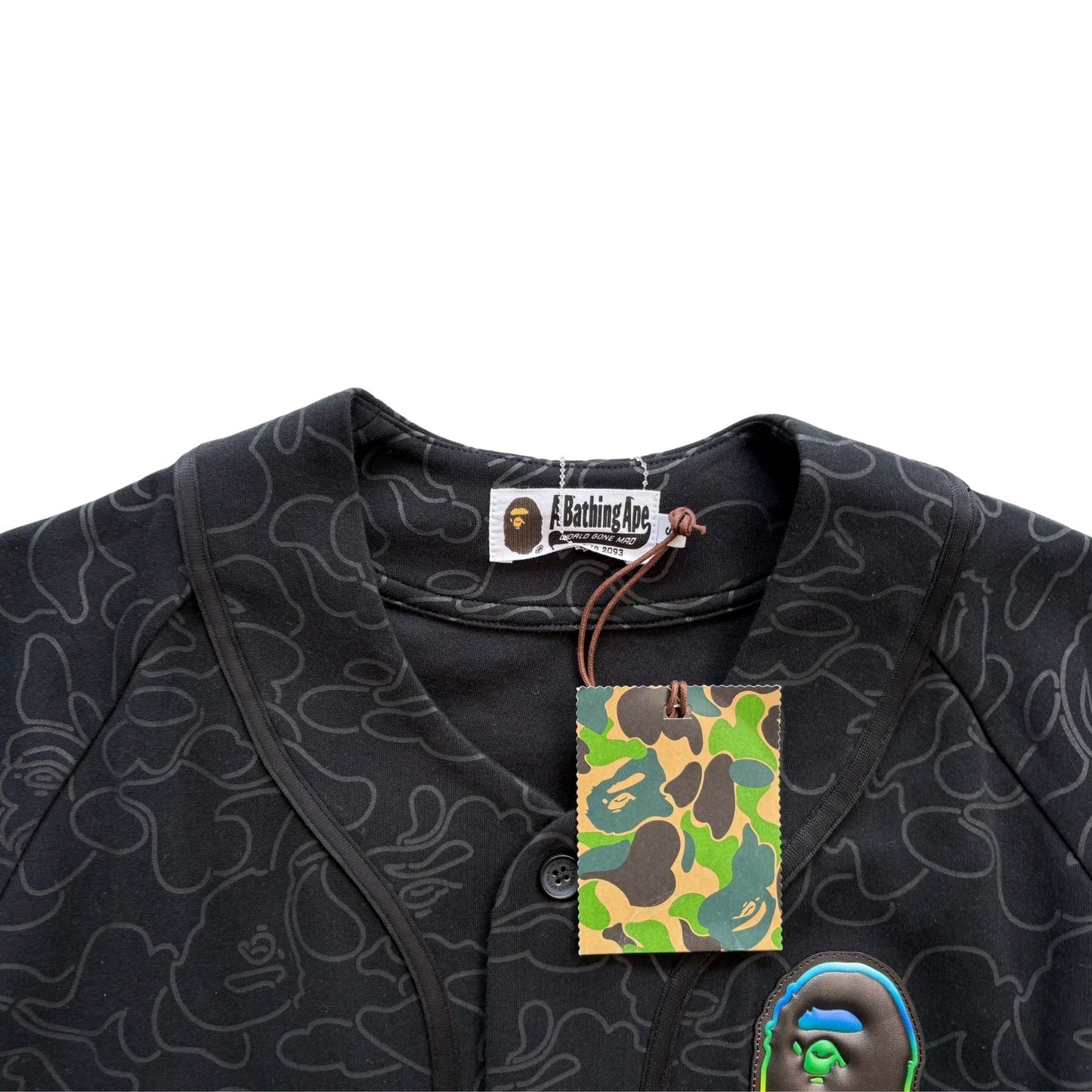 A Bathing Ape 'Line Camo' Jersey Top - Men's S