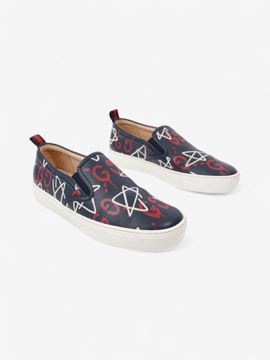 Gucci GG Star Sneakers Navy / Red / White Leather EU 38.5 UK 5.5