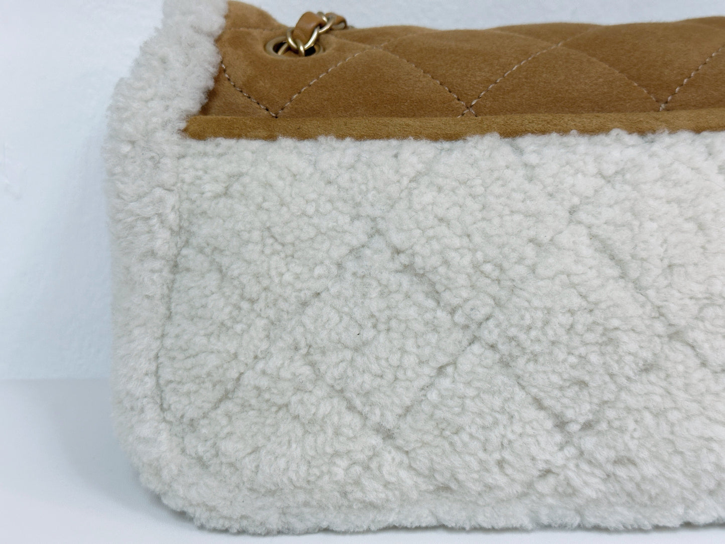 Chanel Medium Shearling Coco Neige Flap holo card 264
