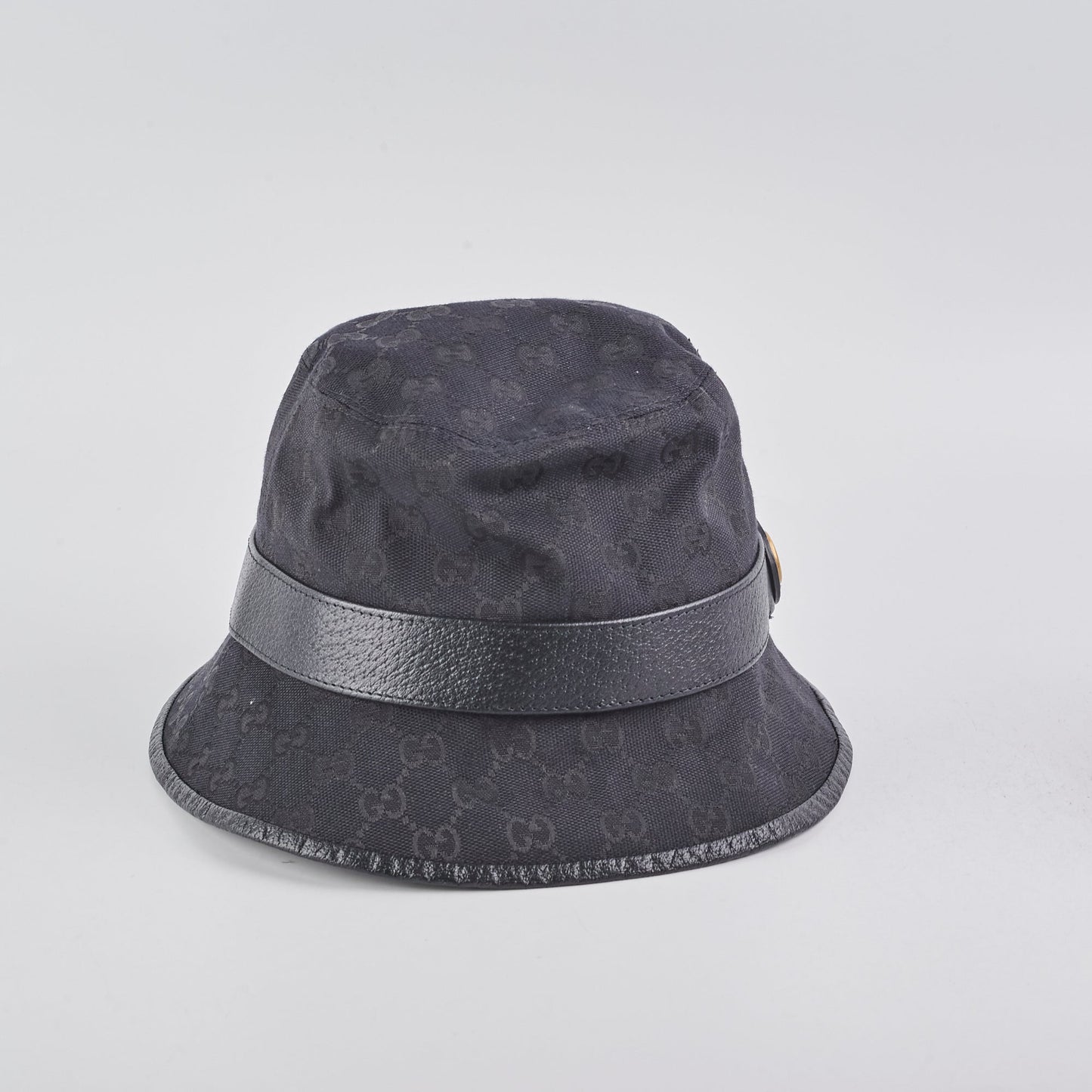 Gucci Monogram GG canvas Fedora Hat Small Black 57cm