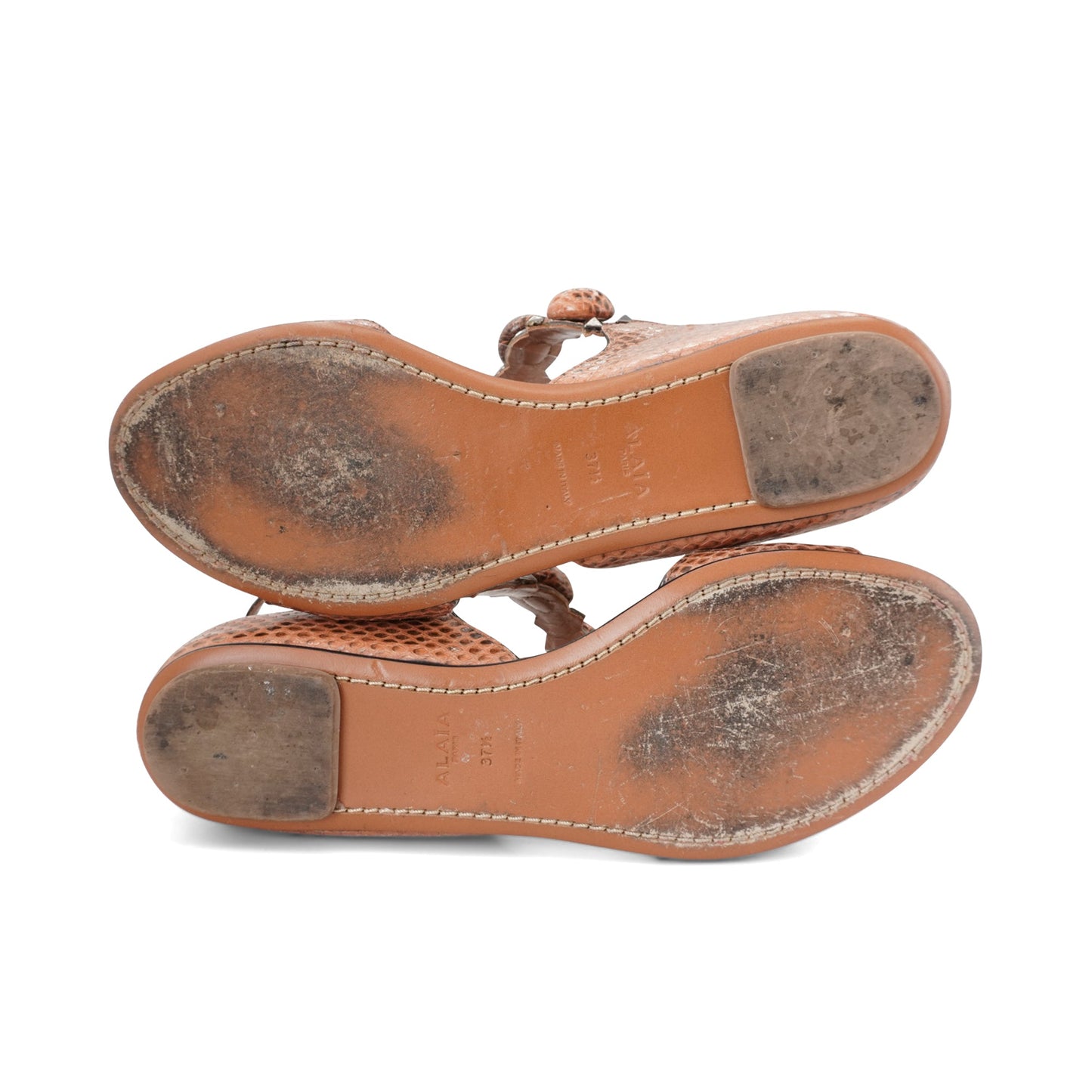 Alaia 'Bombe' T-Strap Sandals - Women's 37.5
