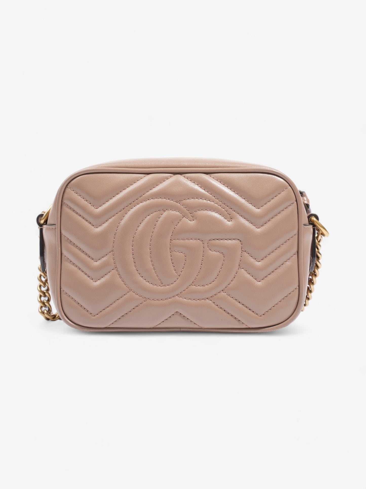 Gucci GG Marmont Taupe Matelasse Leather Mini