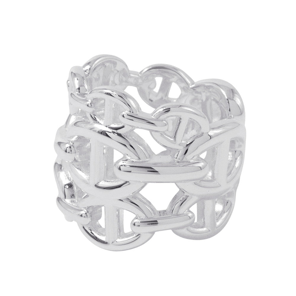 HERMES Chaine d'Ancre Anchene Ring Size GM/50 SV925