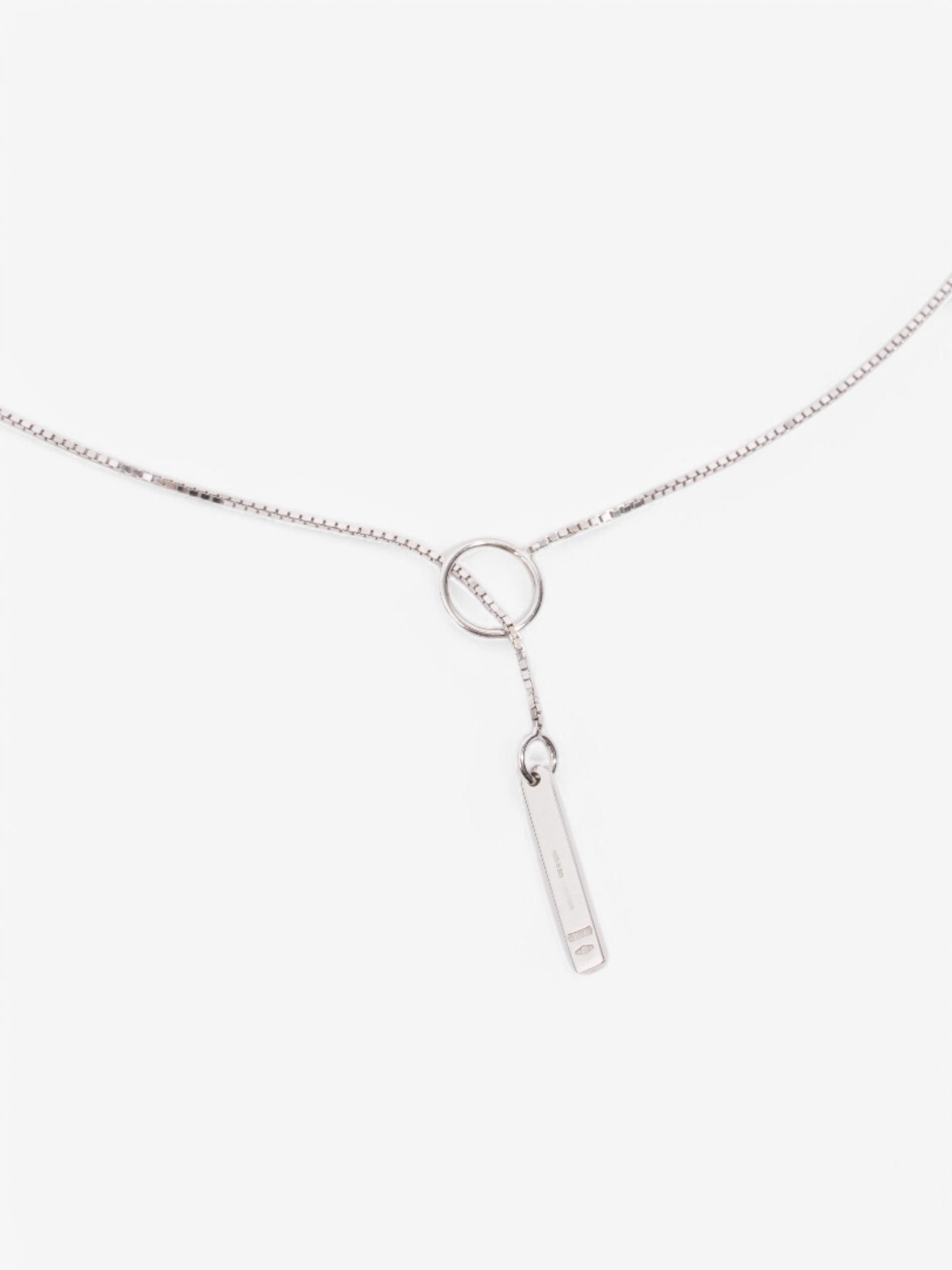Gucci Trademark Loop Necklace White Gold White Gold