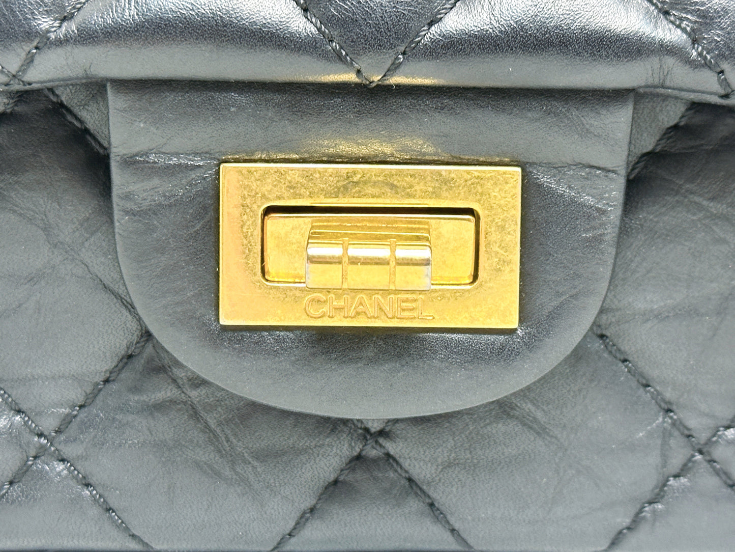 Chanel Marine Quilted Aged Calfskin 2.55 Reissue 226 Flap Bag