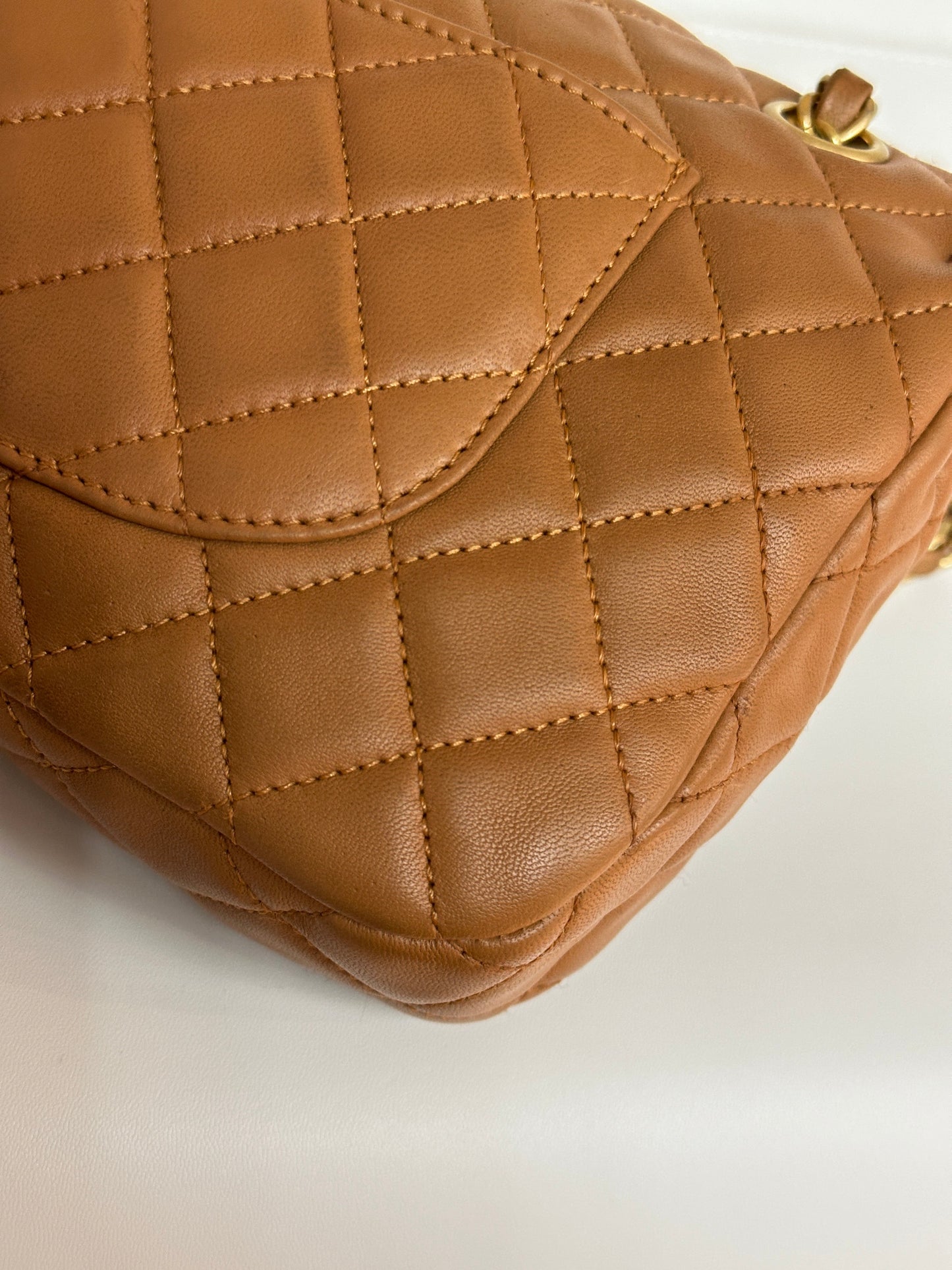 Chanel Lambskin Valentine Charms Small Flap Beige 1427 holo card