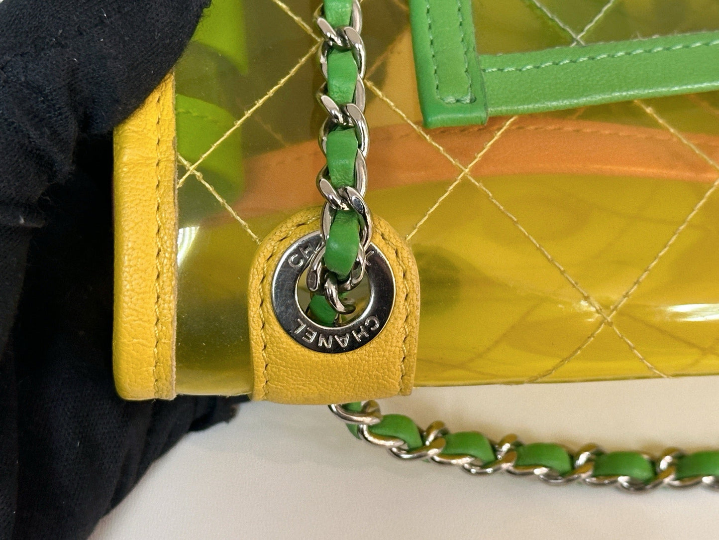 Chanel Yellow Coco Splash PVC Small Flap Bag holo 2589