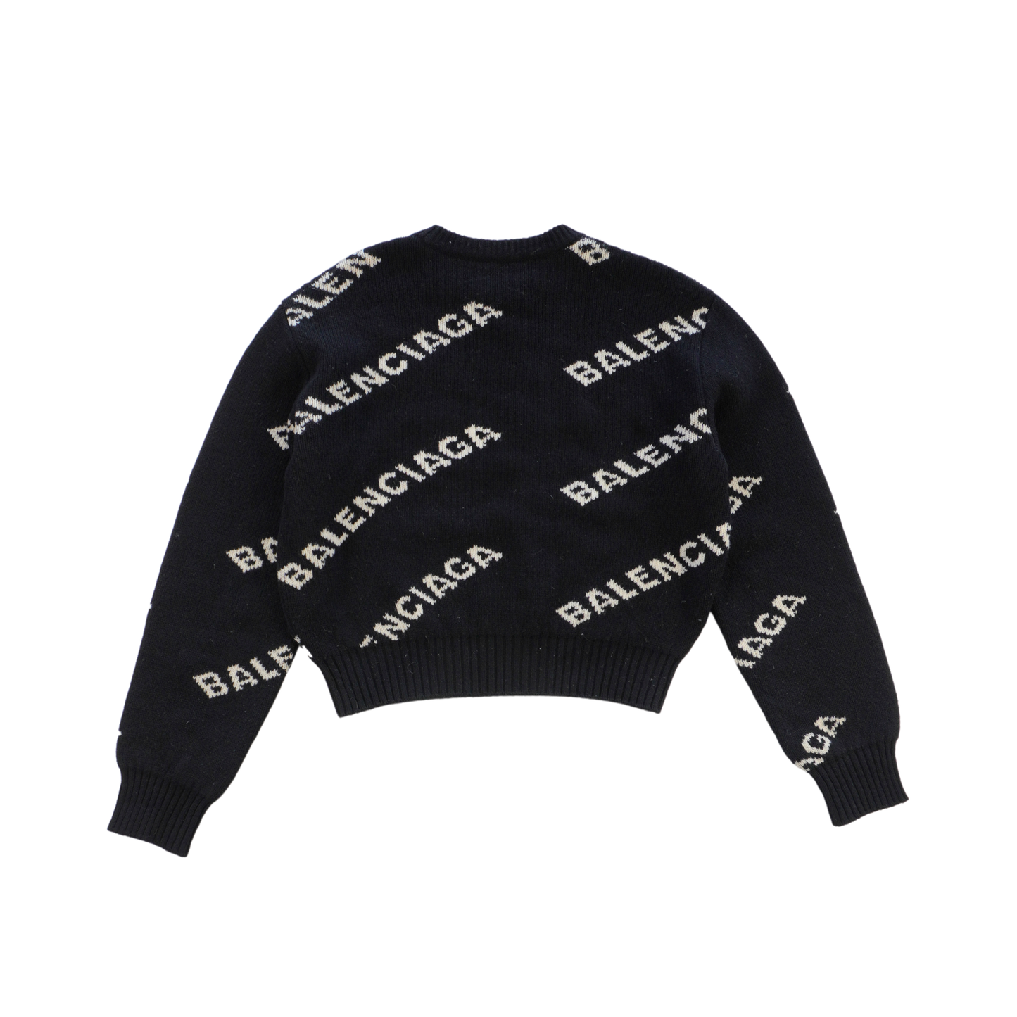 Balenciaga 'All-Over Logo' Knit Sweater - Women's S