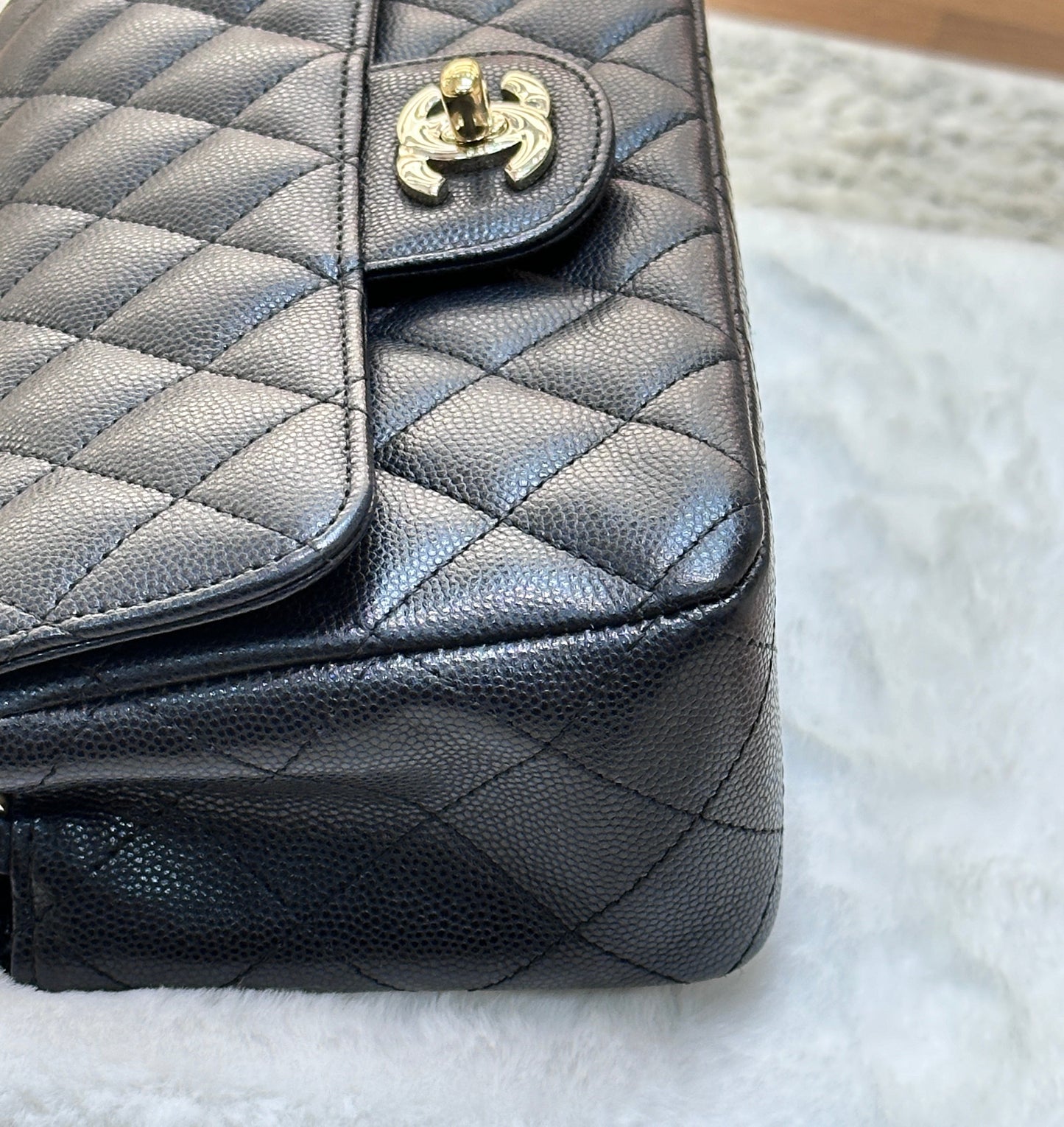 Chanel Mini Rectangular Classic Flap Black Bag GHW 17B
