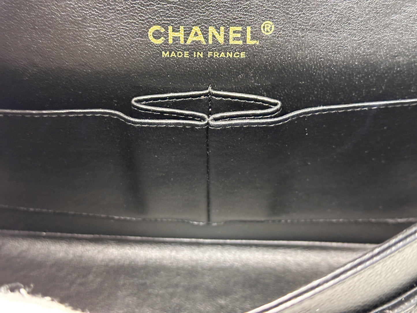 Chanel Medium Size Classic Quilted Caviar Double Flap Bag Black 1184 holo card